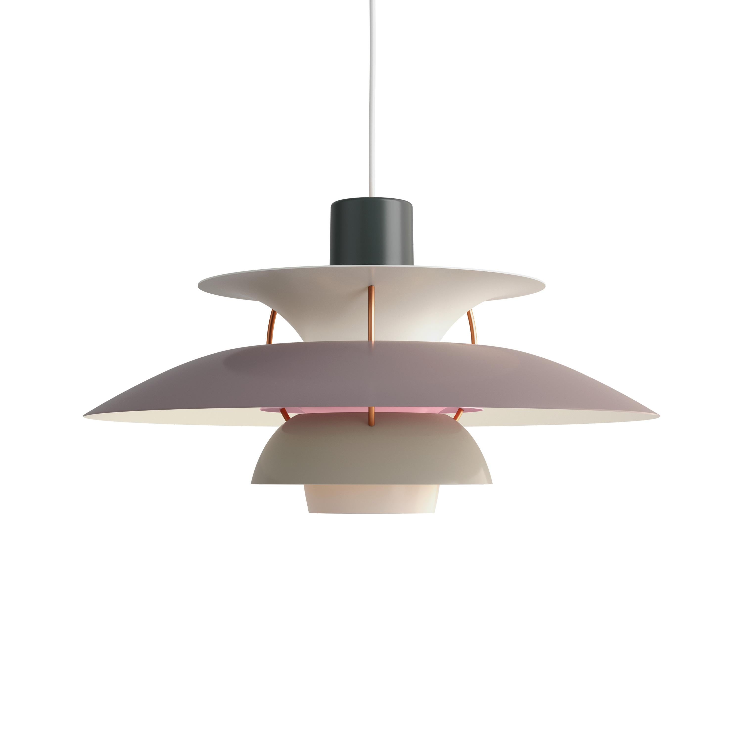 En vente : Gray (grey.jpg) Lampe à suspension PH 5 Louis Poulsen par Poul Henningsen