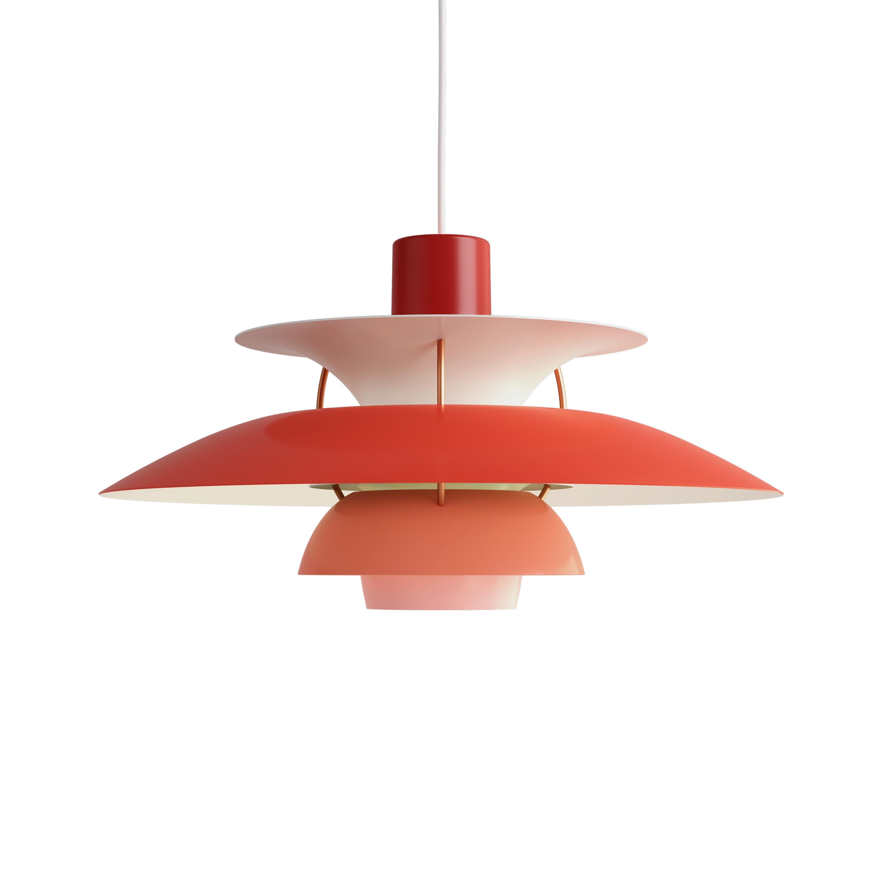 En vente : Red (red.jpg) Lampe à suspension PH 5 Louis Poulsen par Poul Henningsen