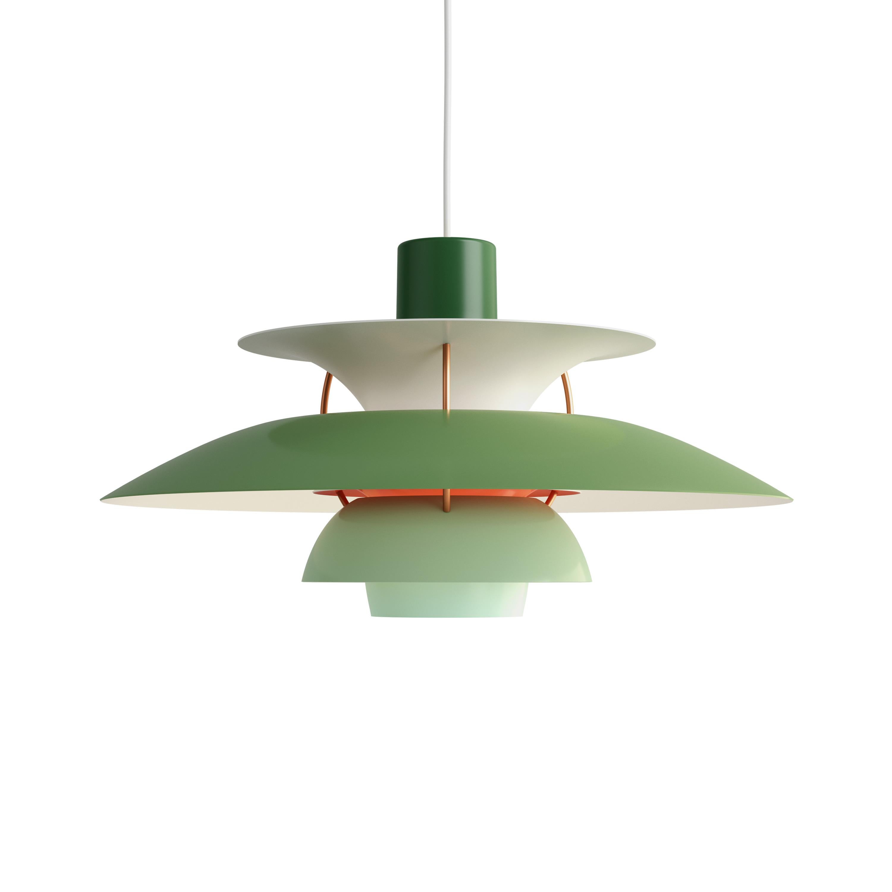 For Sale: Green (green.jpg) Louis Poulsen PH 5 Pendant Light by Poul Henningsen