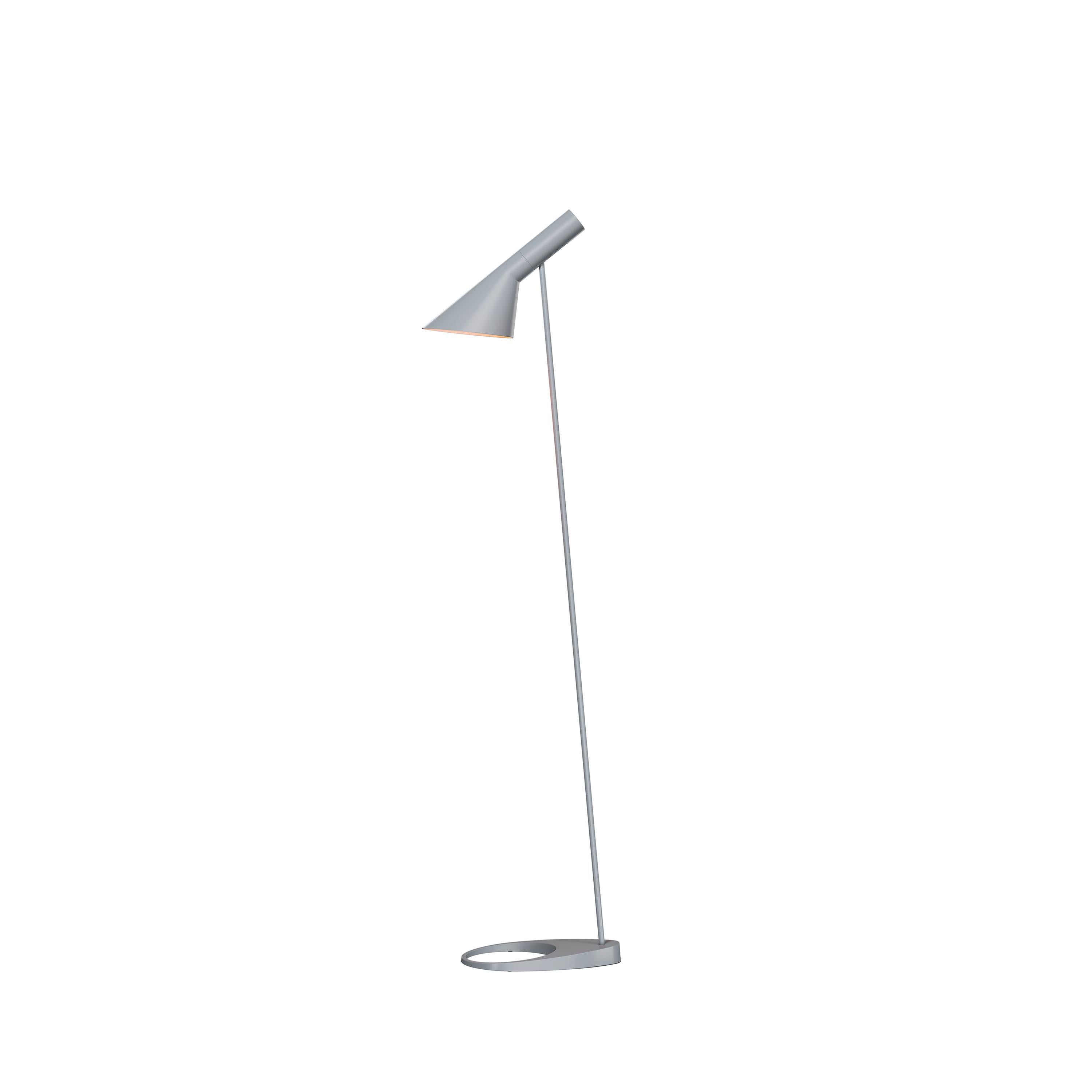 For Sale: Gray (light grey.jpg) Louis Poulsen AJ Floor Lamp by Arne Jacobsen