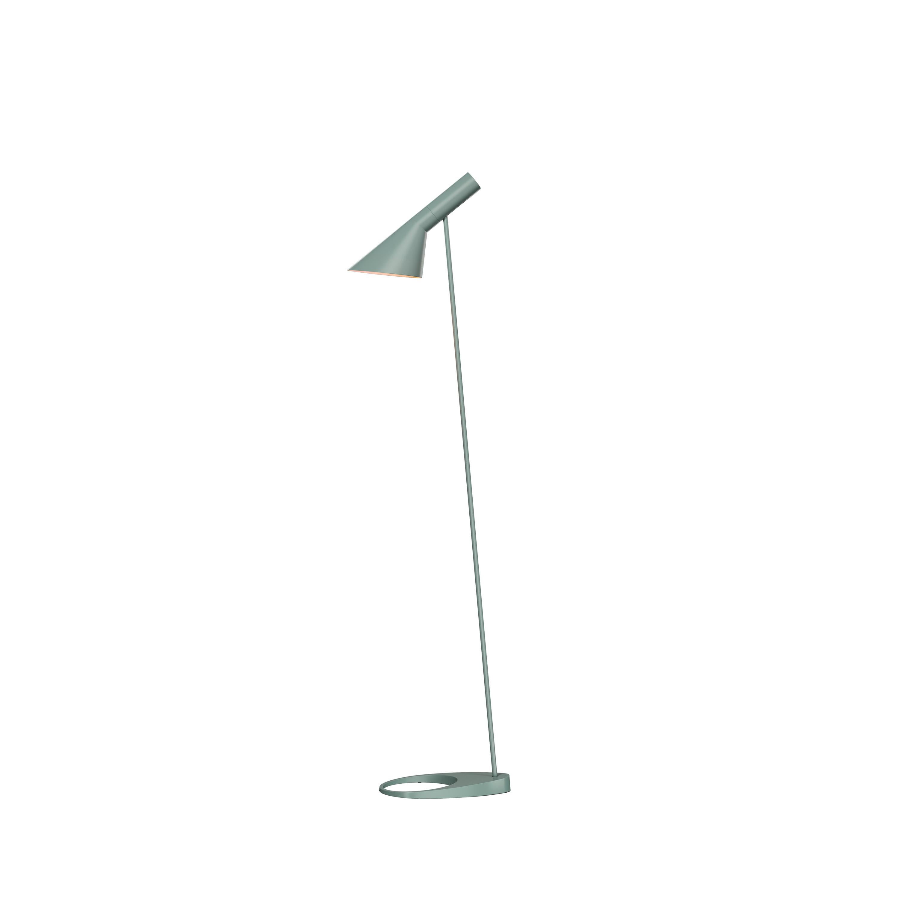 For Sale: Green (pale petroleum.jpg) Louis Poulsen AJ Floor Lamp by Arne Jacobsen
