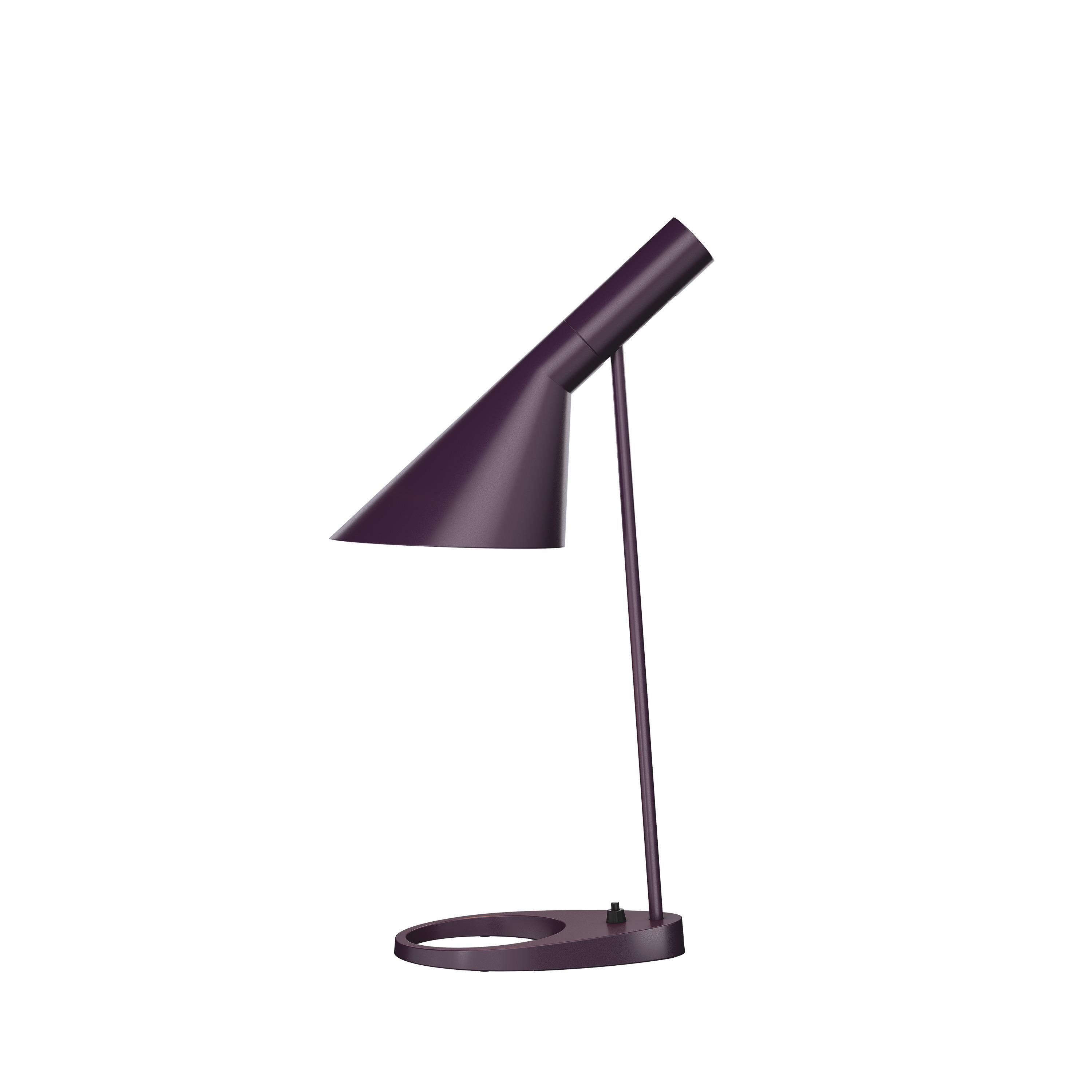 For Sale: Purple (aubergine.jpg) Louis Poulsen AJ Table Lamp by Arne Jacobsen