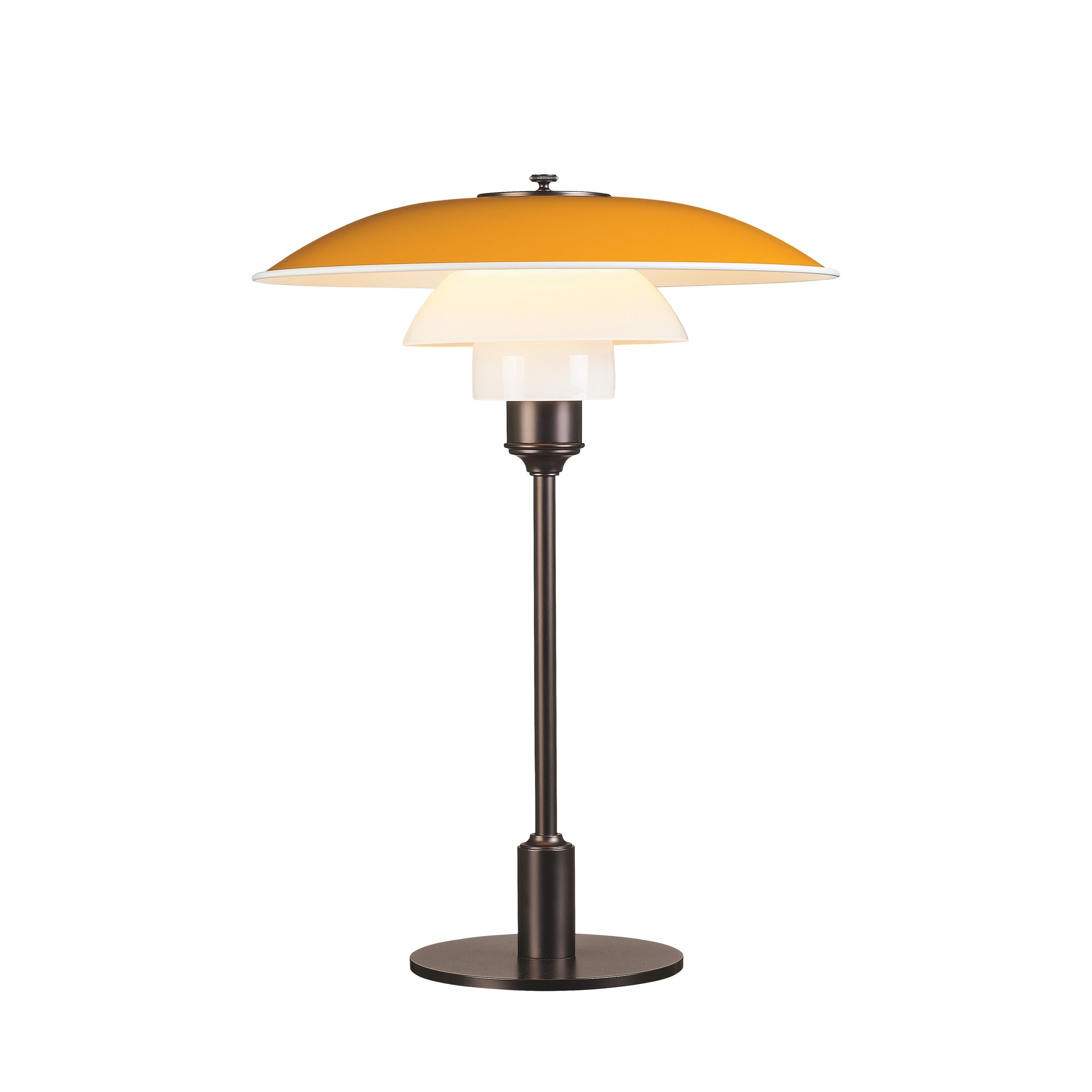 For Sale: Yellow (yellow.jpg) Louis Poulsen PH 3½-2½ Color Table Lamp by Poul Henningsen