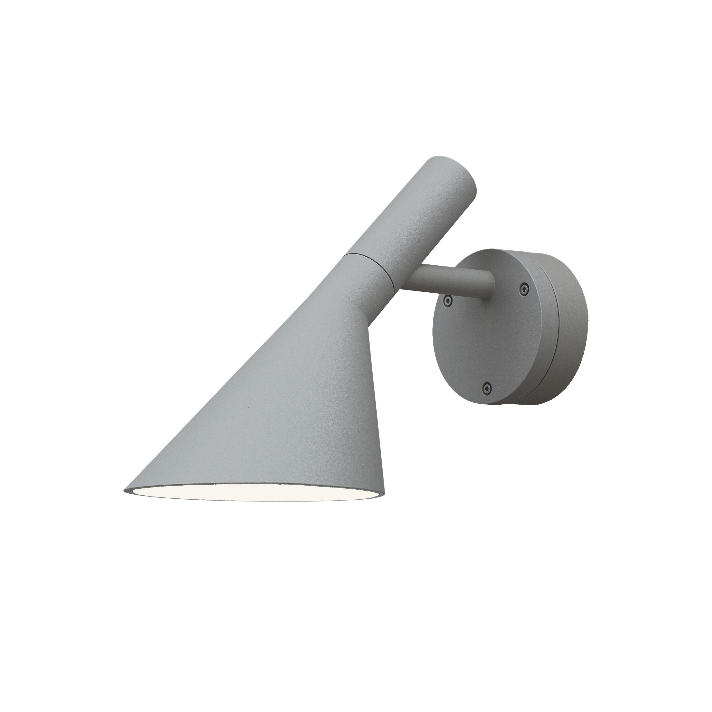 For Sale: Gray (aluminum.jpg) Louis Poulsen Outdoor AJ 50 Wall Lamp by Arne Jacobsen