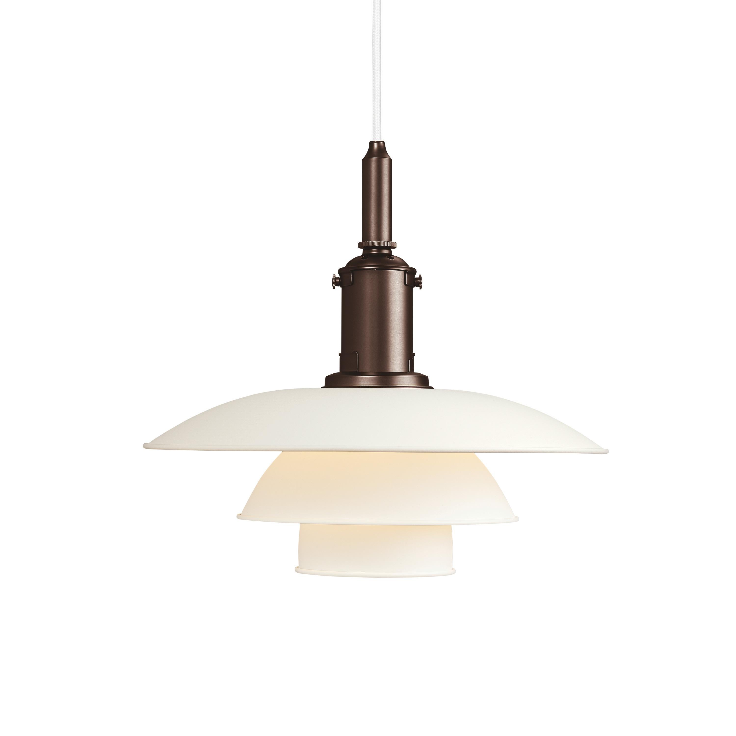 En vente : White (white.jpg) Pendentif Louis Poulsen PH 3-3 couleur par Poul Henningsen