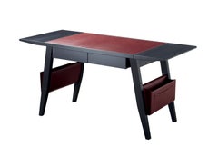 Promemoria Isaac Writing Desk in Leather and Wood by Romeo Sozzi