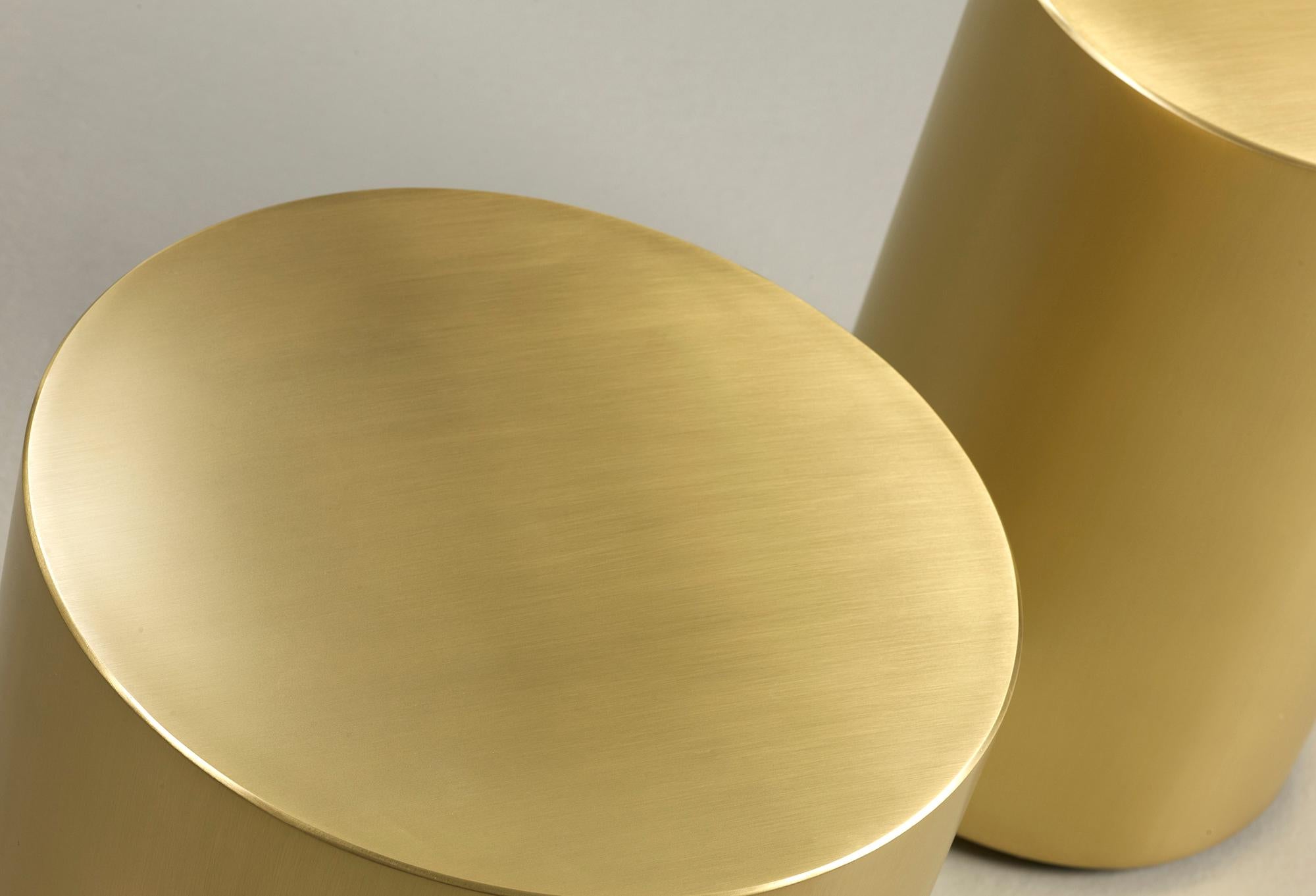 For Sale: Gold (smooth gold bronze.jpg) Promemoria Edo Small Table in Smooth Gold Bronze by Romeo Sozzi 2
