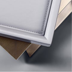Promemoria Scarlett Small Table in Bronze and Leather by Romeo Sozzi