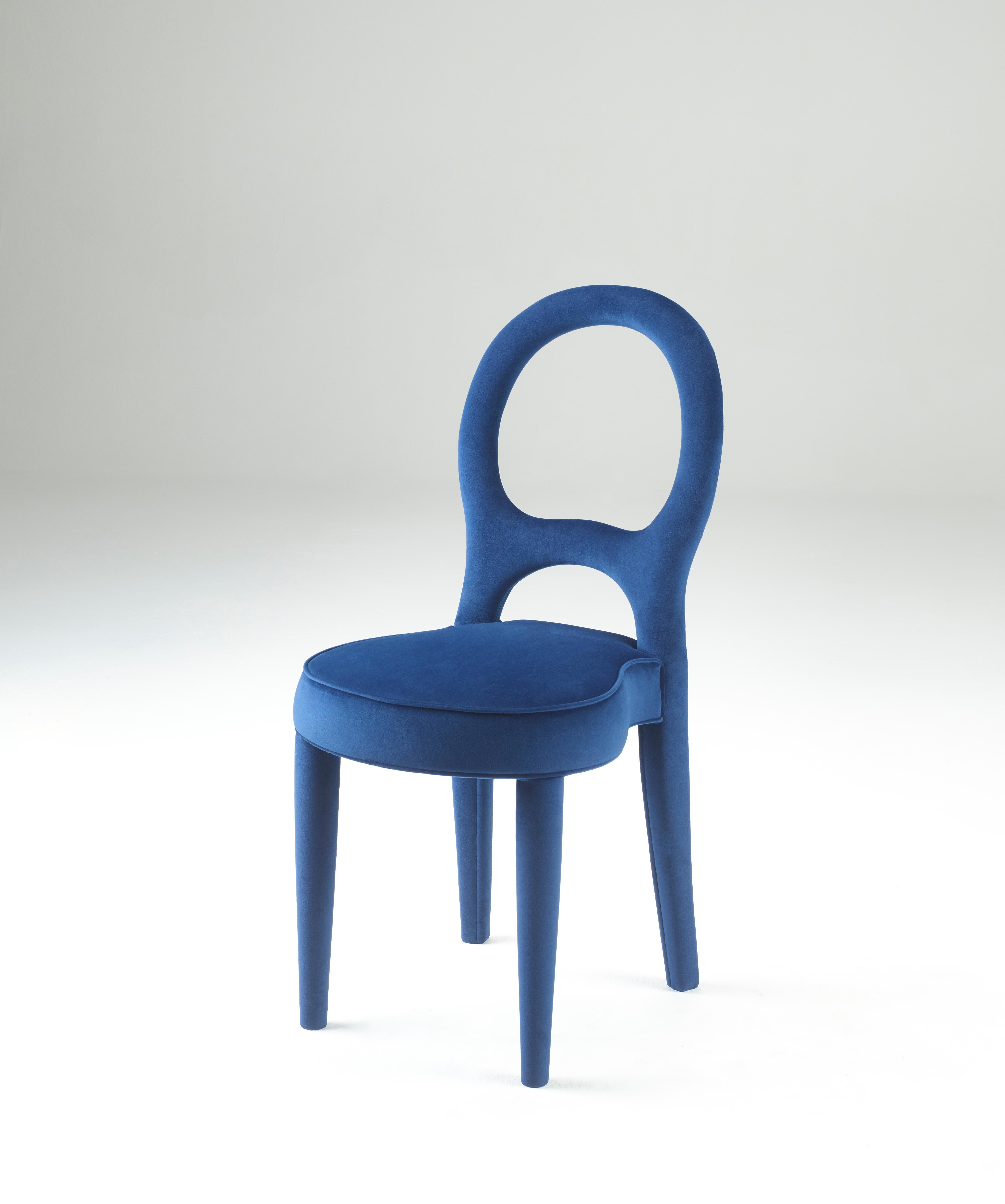 For Sale: Blue (rainbow 3.jpg) Promemoria Bilou Bilou Chair Covered in Fabric by Romeo Sozzi 2