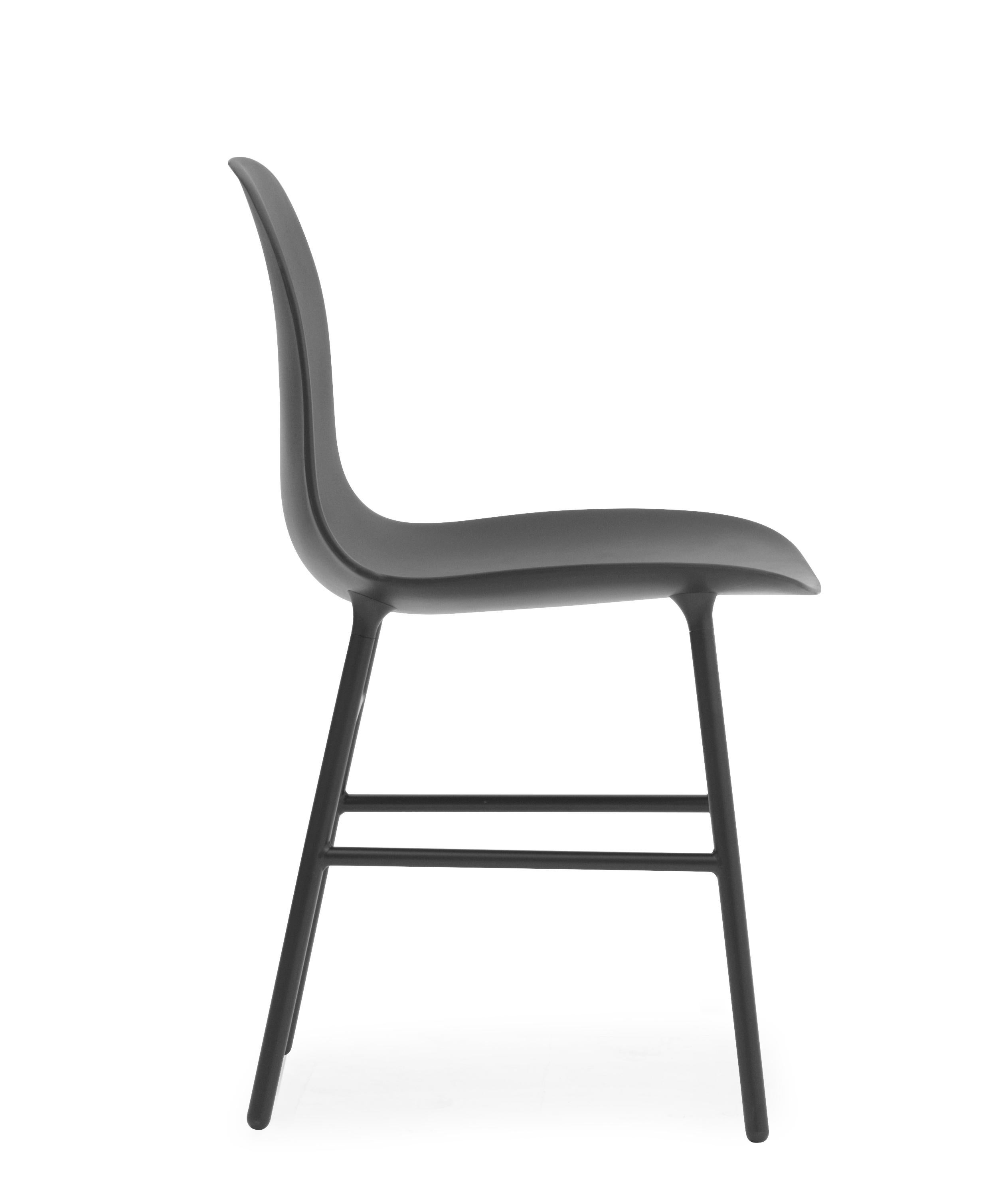 For Sale: Black (Form Black) Normann Copenhagen Form Chair in Steel by Simon Legald 3