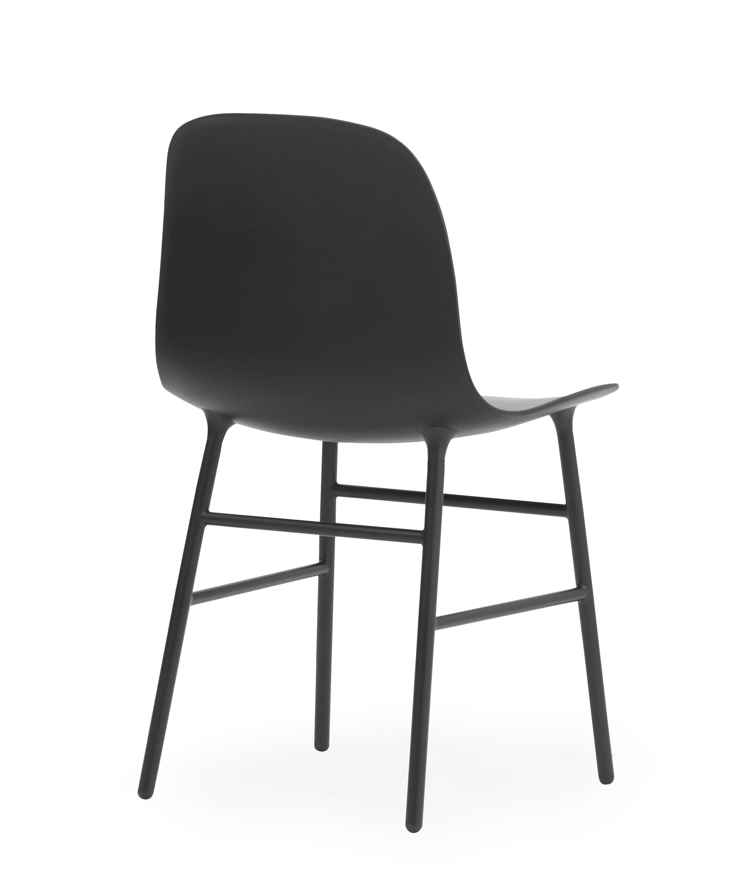 For Sale: Black (Form Black) Normann Copenhagen Form Chair in Steel by Simon Legald 4