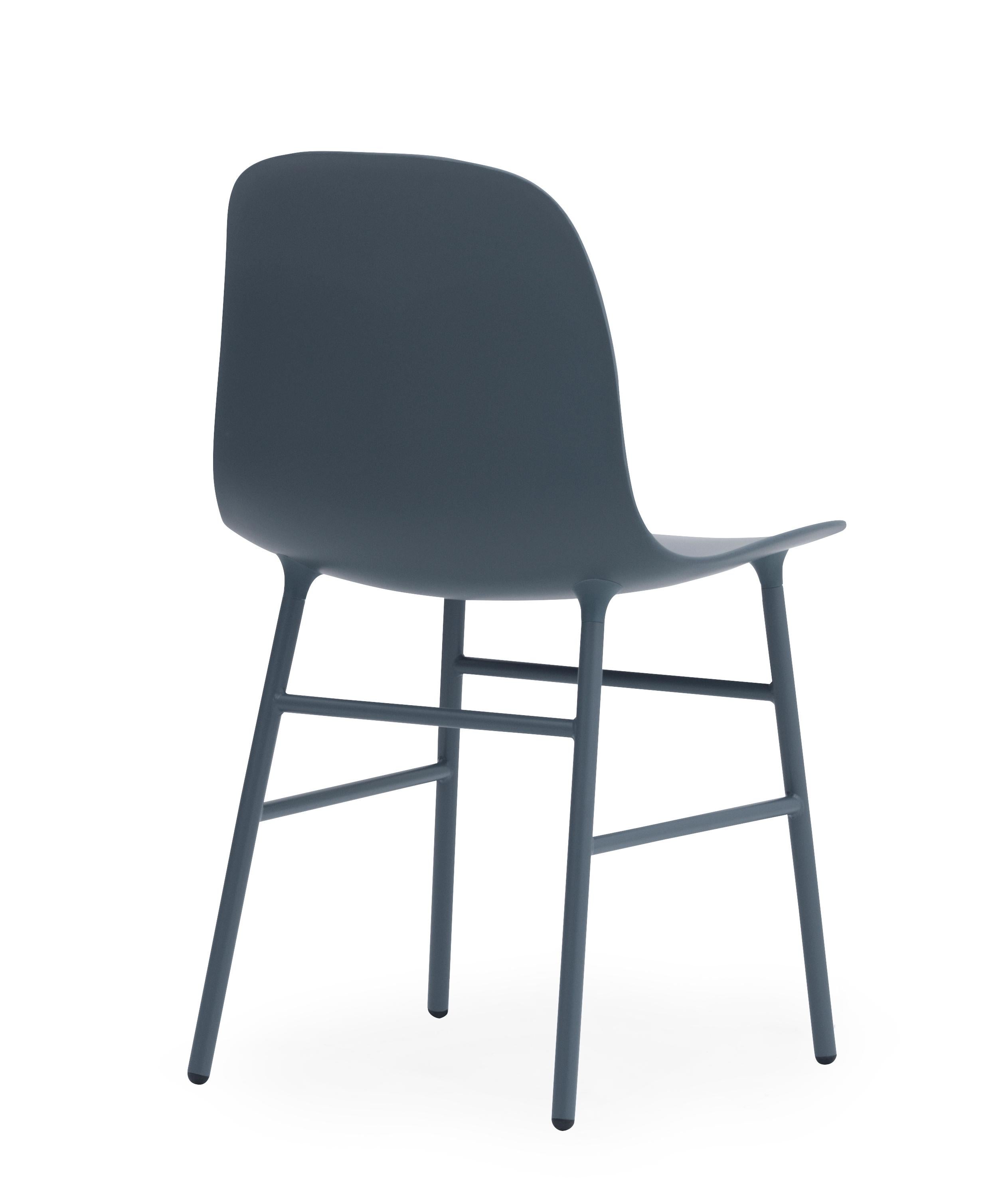 For Sale: Blue (Form Blue) Normann Copenhagen Form Chair in Steel by Simon Legald 4