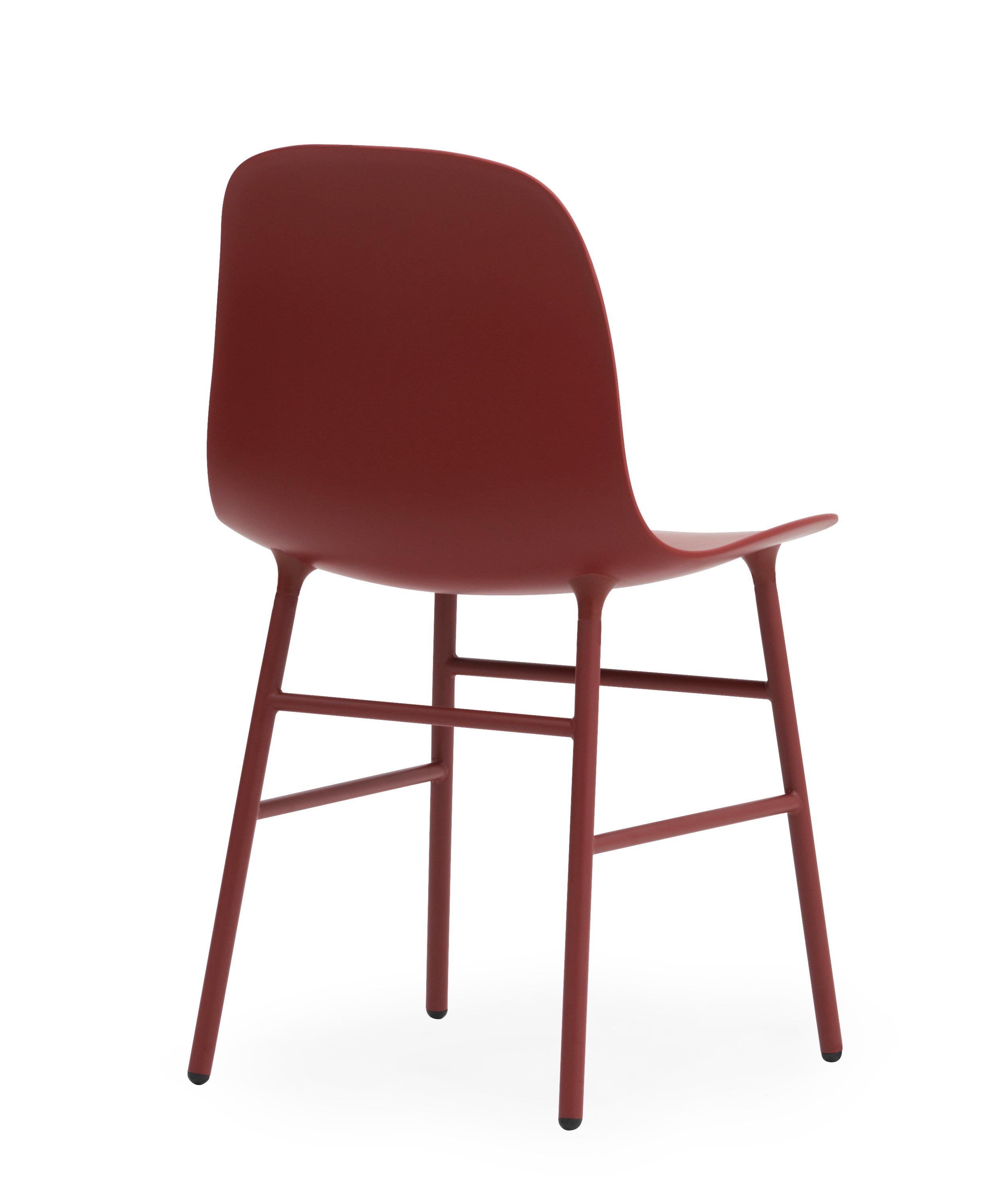 For Sale: Red (Form Red) Normann Copenhagen Form Chair in Steel by Simon Legald 4