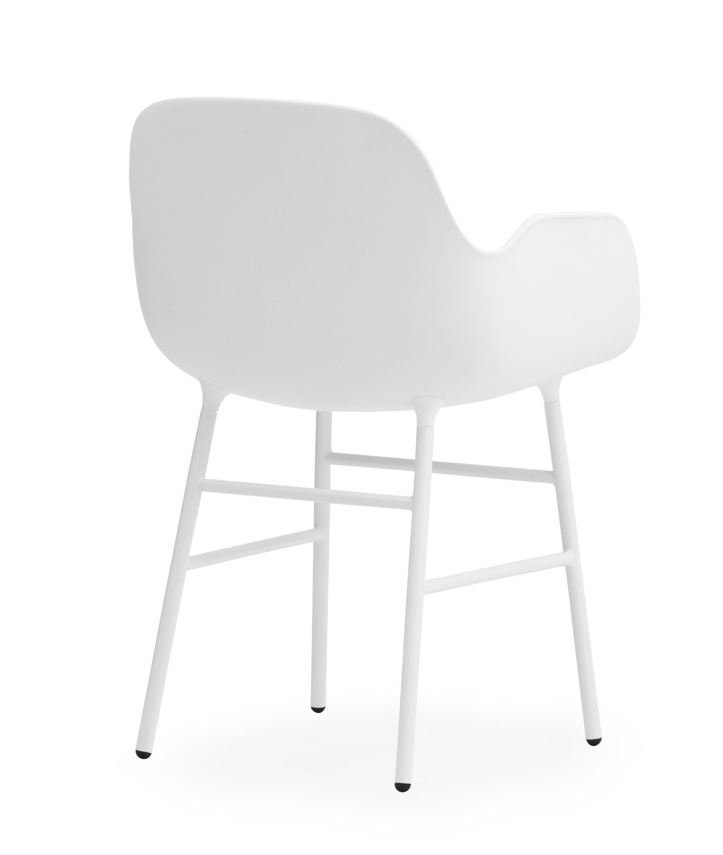 For Sale: White (Form White) Normann Copenhagen Form Armchair in Steel by Simon Legald 4