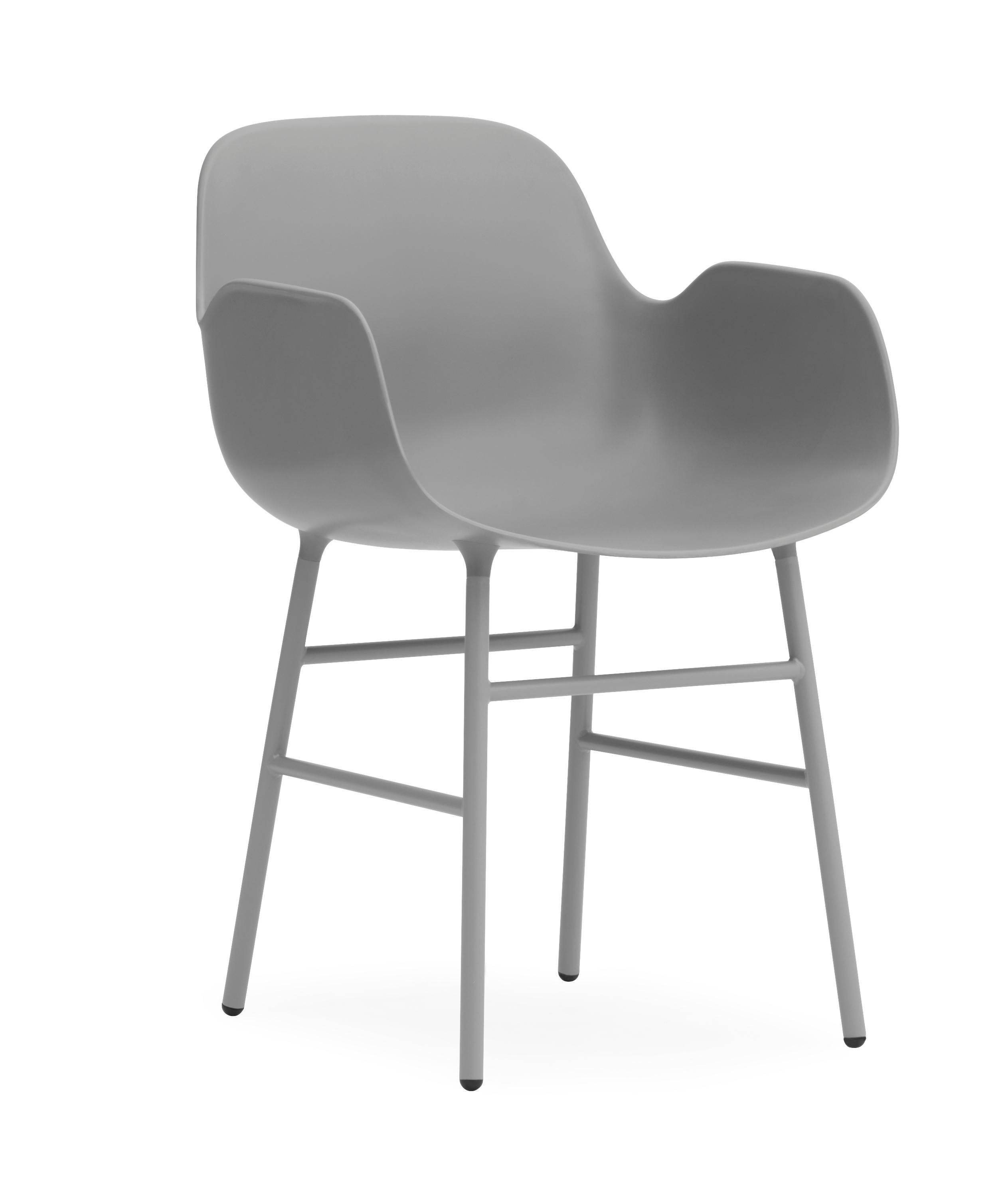 For Sale: Gray (Form Gray) Normann Copenhagen Form Armchair in Steel by Simon Legald