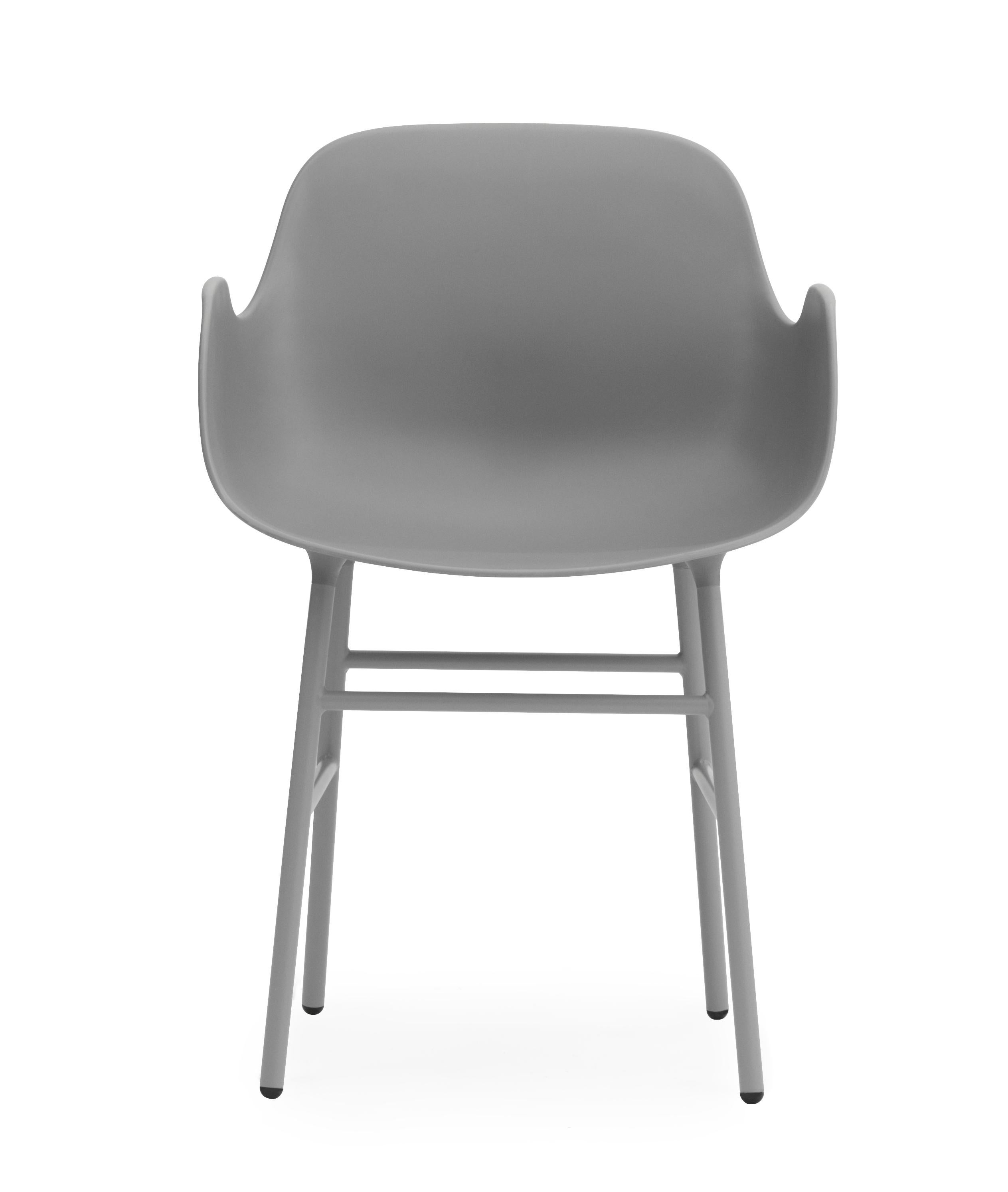 For Sale: Gray (Form Gray) Normann Copenhagen Form Armchair in Steel by Simon Legald 2