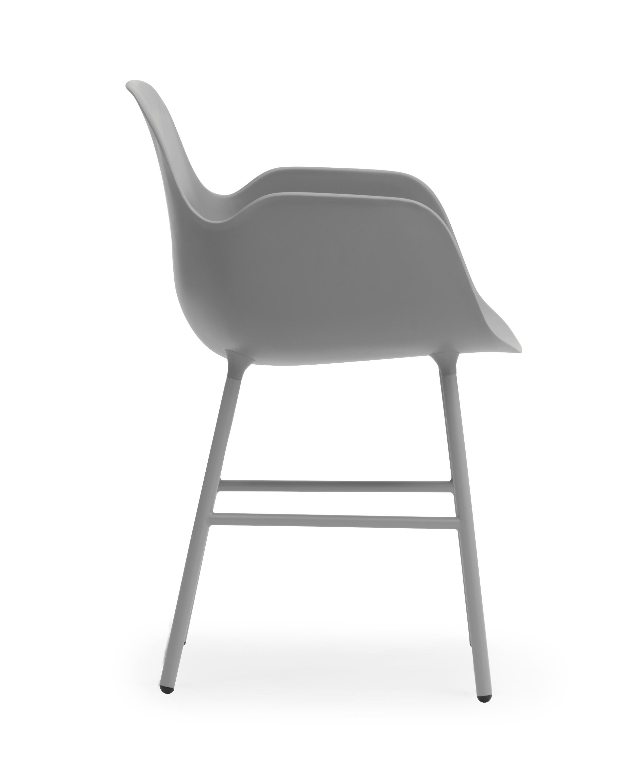 For Sale: Gray (Form Gray) Normann Copenhagen Form Armchair in Steel by Simon Legald 3