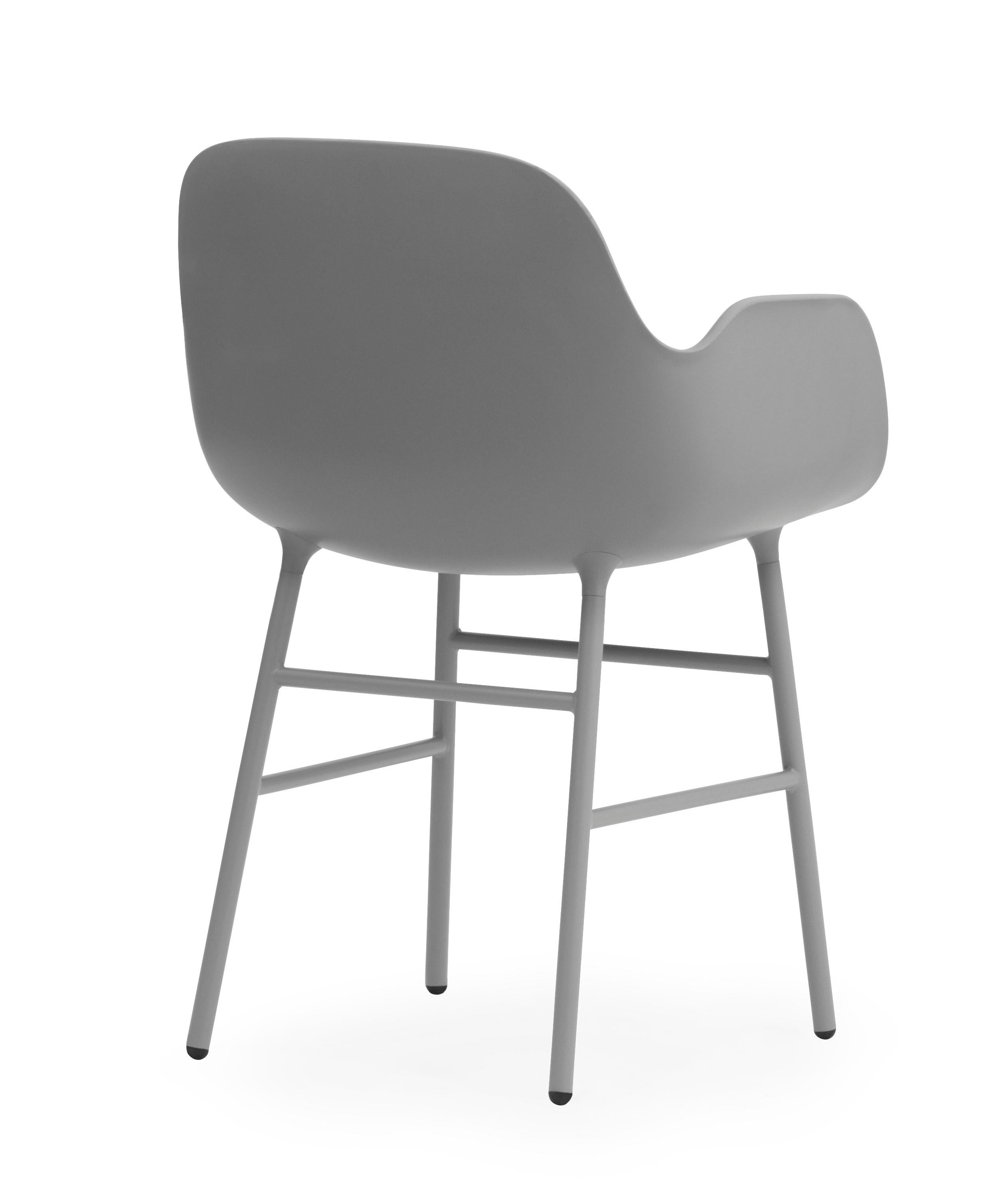 For Sale: Gray (Form Gray) Normann Copenhagen Form Armchair in Steel by Simon Legald 4