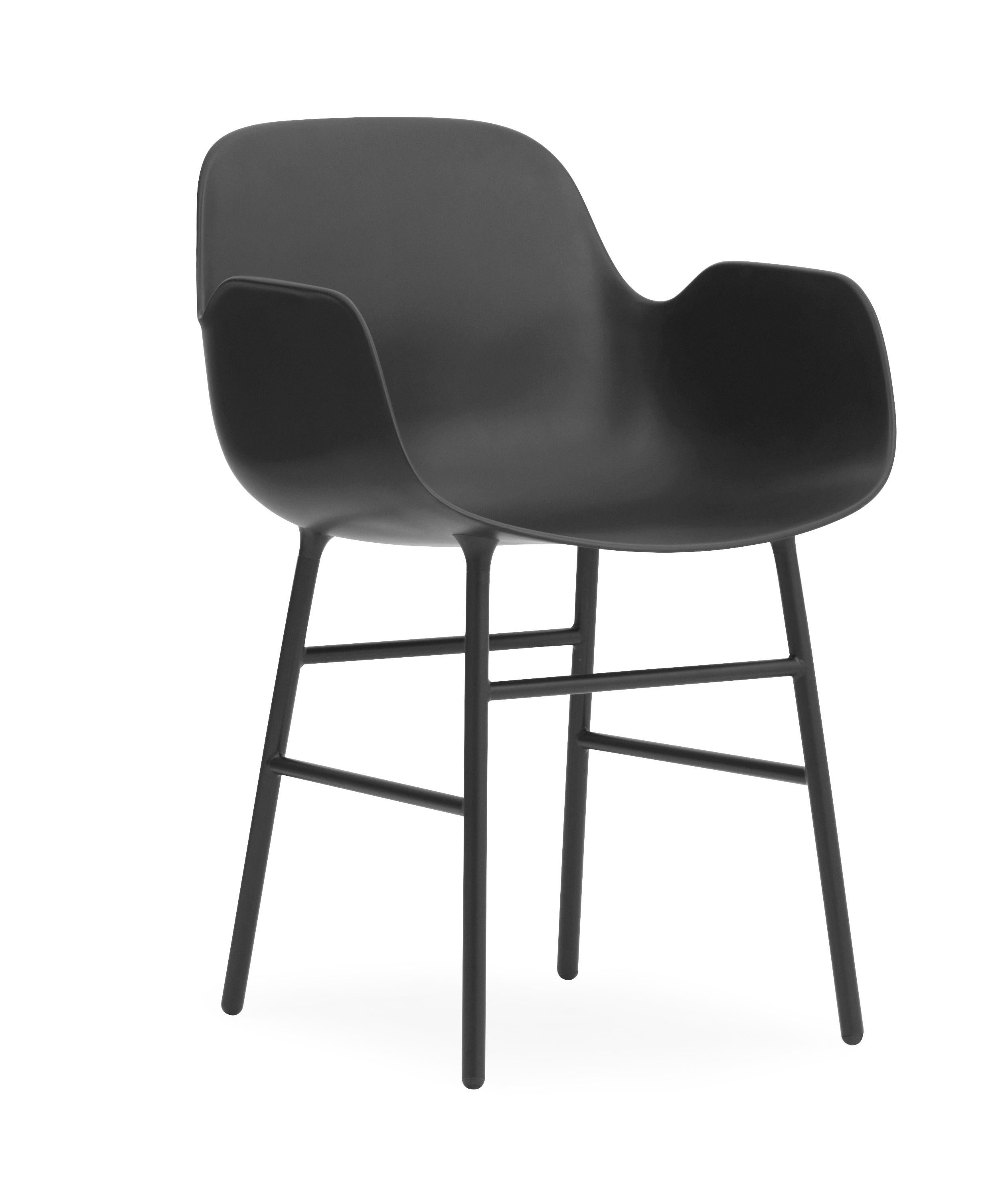 For Sale: Black (Form Black) Normann Copenhagen Form Armchair in Steel by Simon Legald