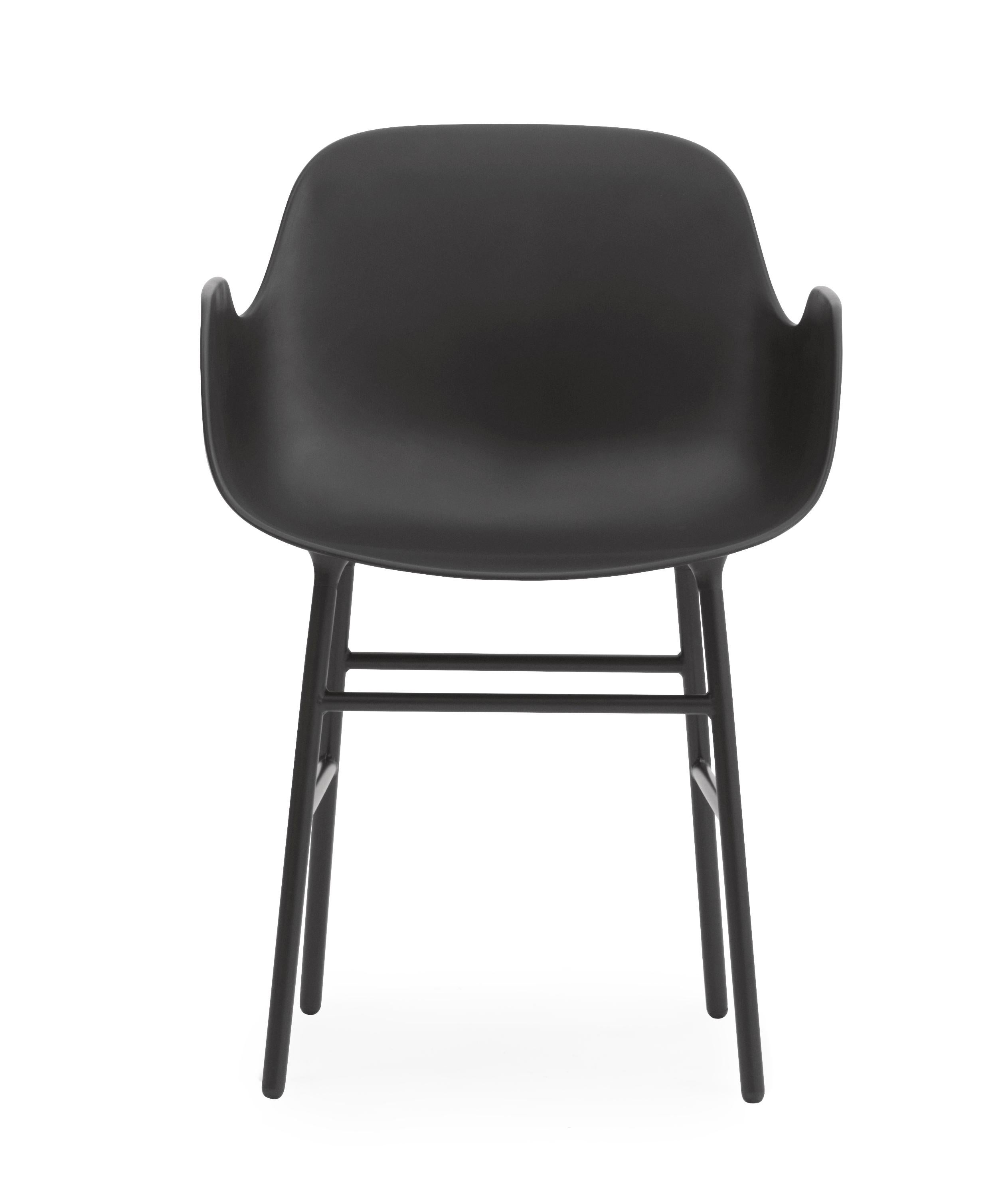 For Sale: Black (Form Black) Normann Copenhagen Form Armchair in Steel by Simon Legald 2