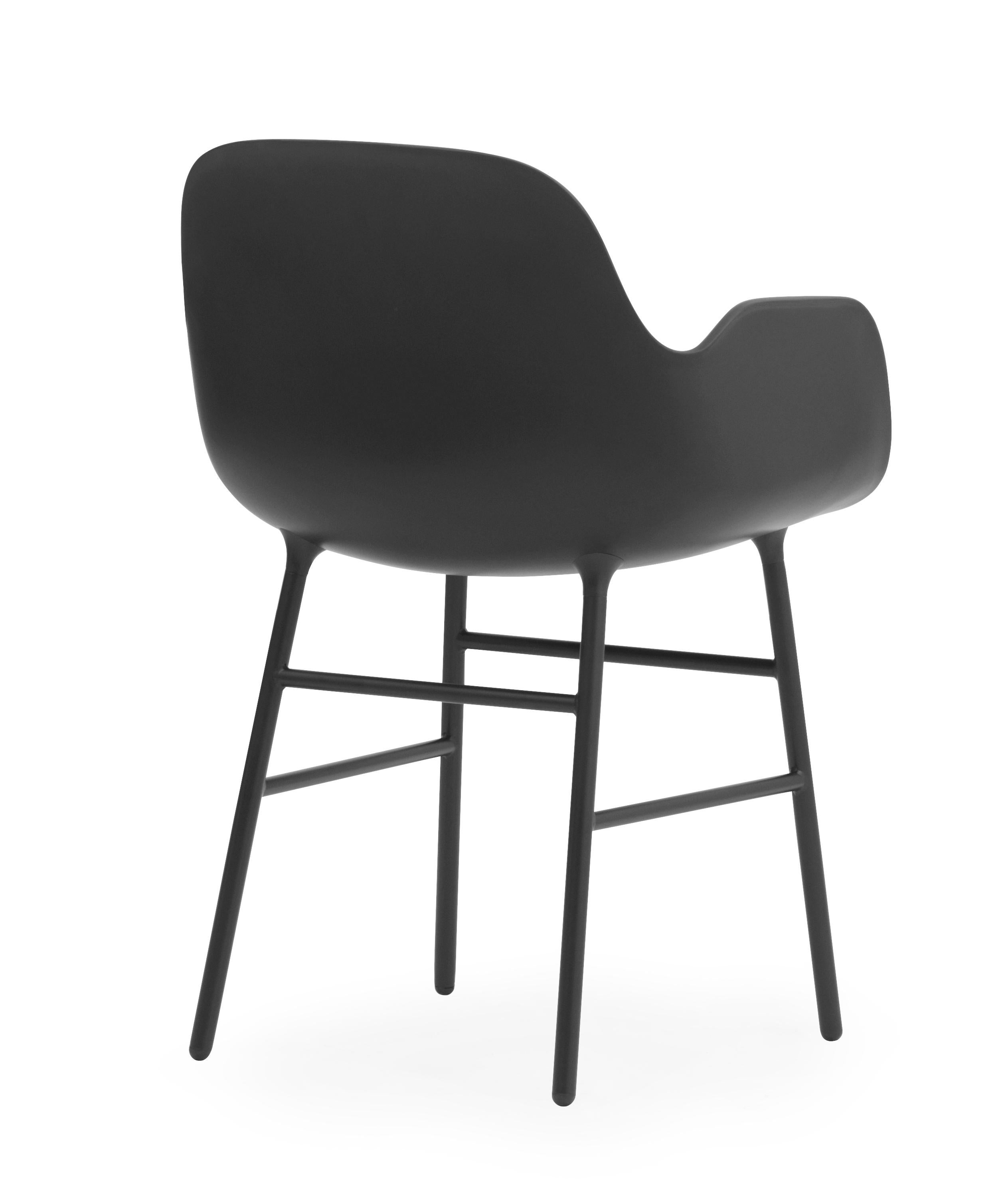 For Sale: Black (Form Black) Normann Copenhagen Form Armchair in Steel by Simon Legald 4