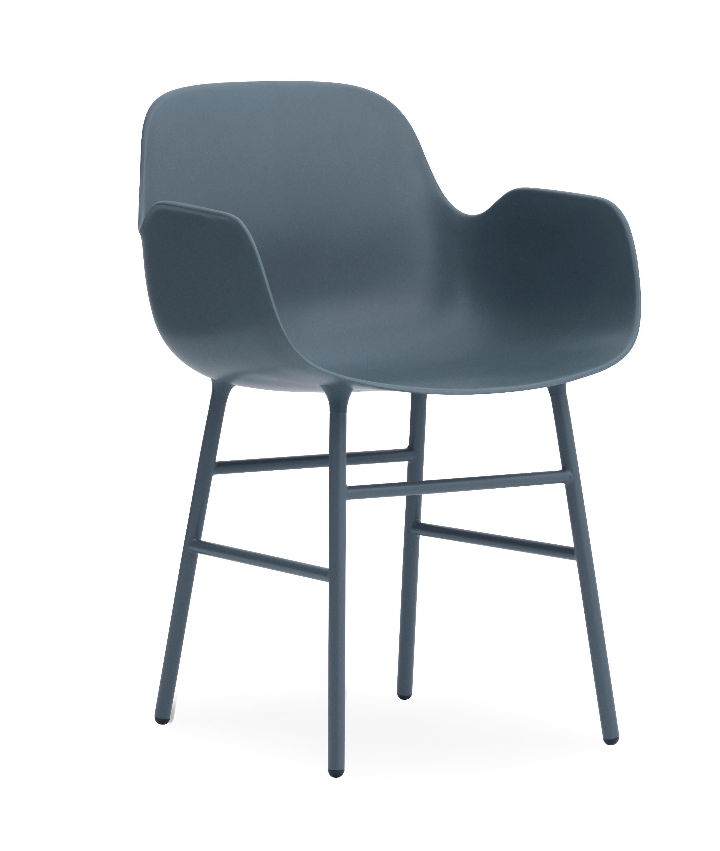For Sale: Blue (Form Blue) Normann Copenhagen Form Armchair in Steel by Simon Legald