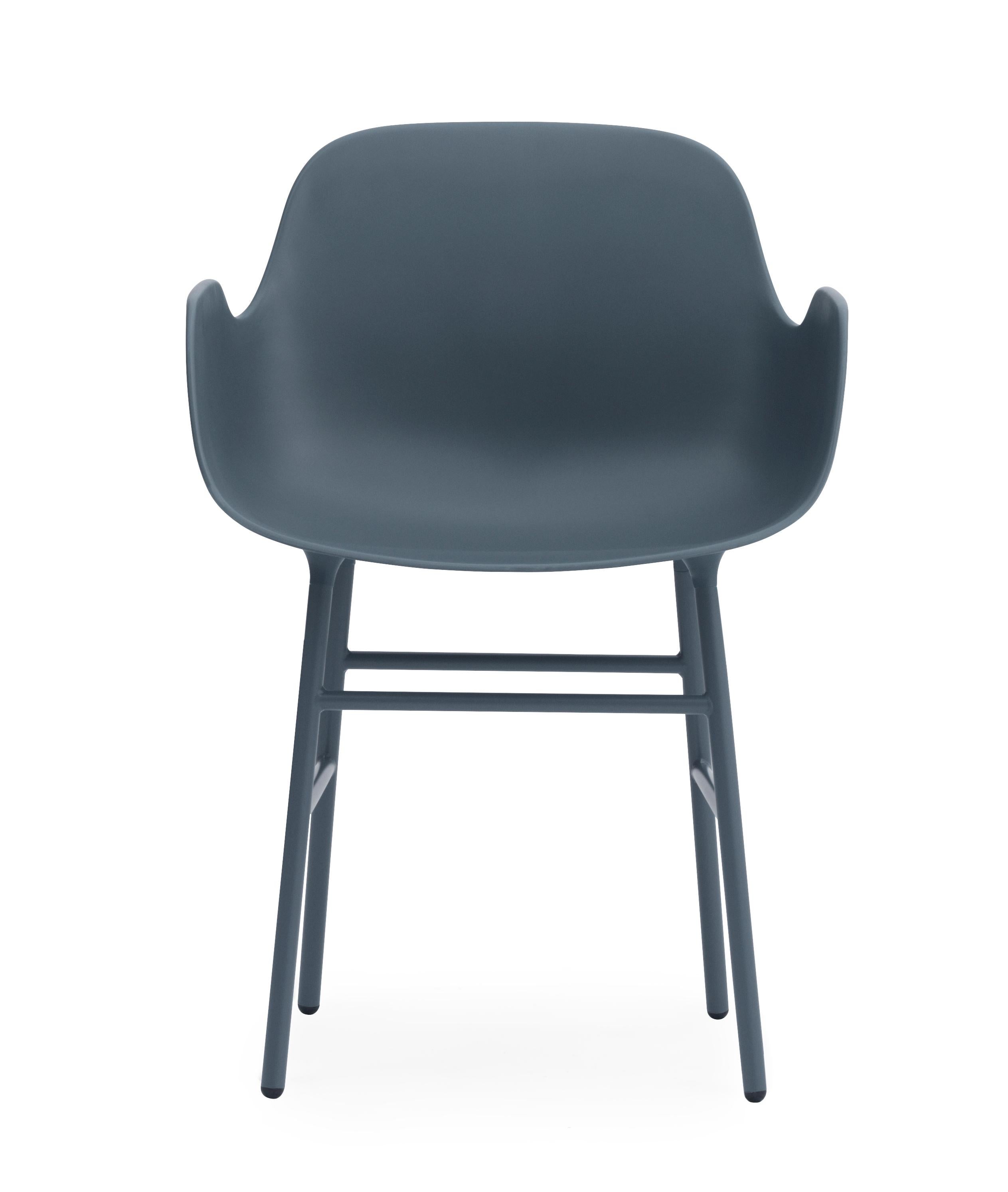 For Sale: Blue (Form Blue) Normann Copenhagen Form Armchair in Steel by Simon Legald 2
