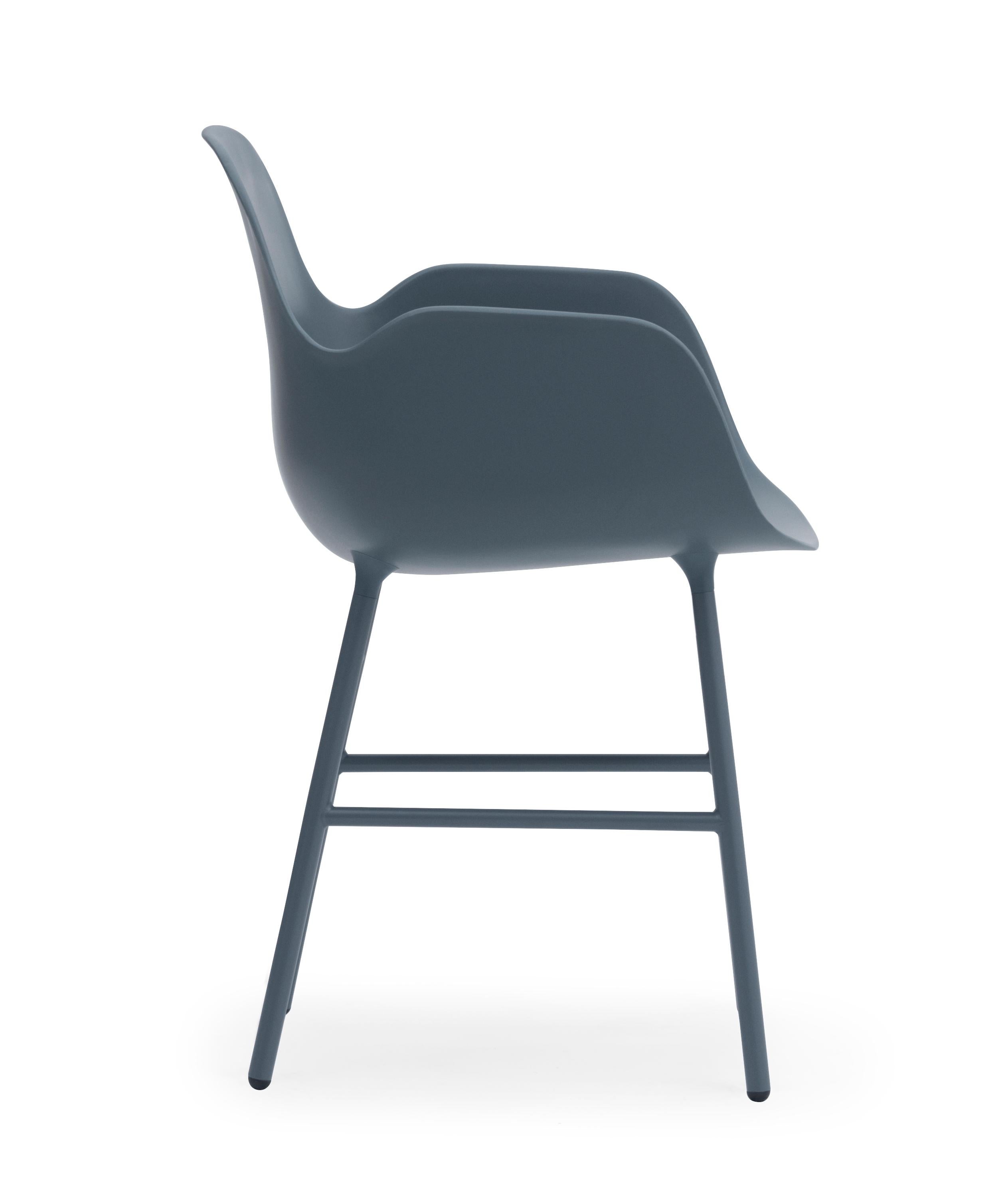 For Sale: Blue (Form Blue) Normann Copenhagen Form Armchair in Steel by Simon Legald 3