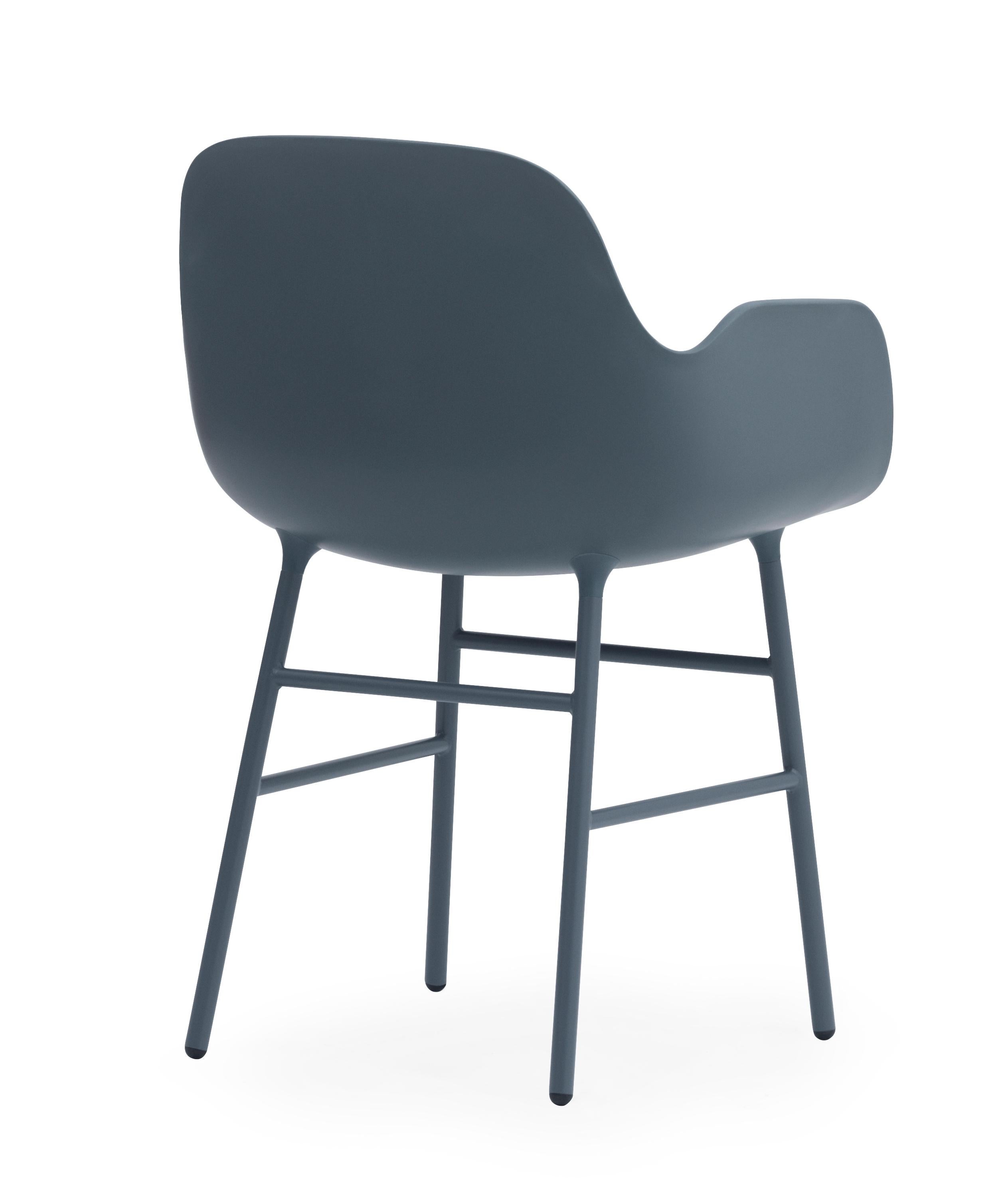 For Sale: Blue (Form Blue) Normann Copenhagen Form Armchair in Steel by Simon Legald 4