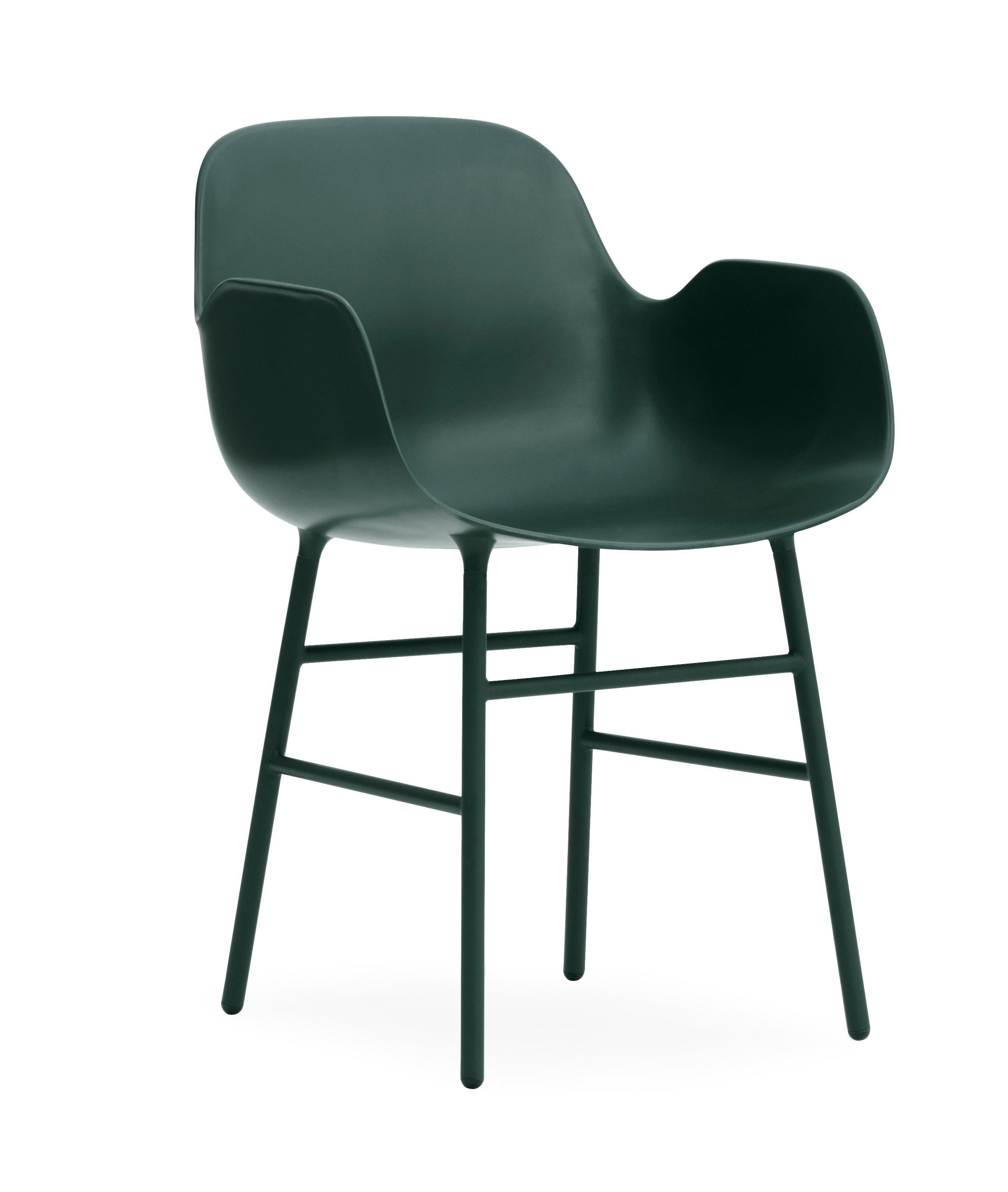 For Sale: Green (Form Green) Normann Copenhagen Form Armchair in Steel by Simon Legald