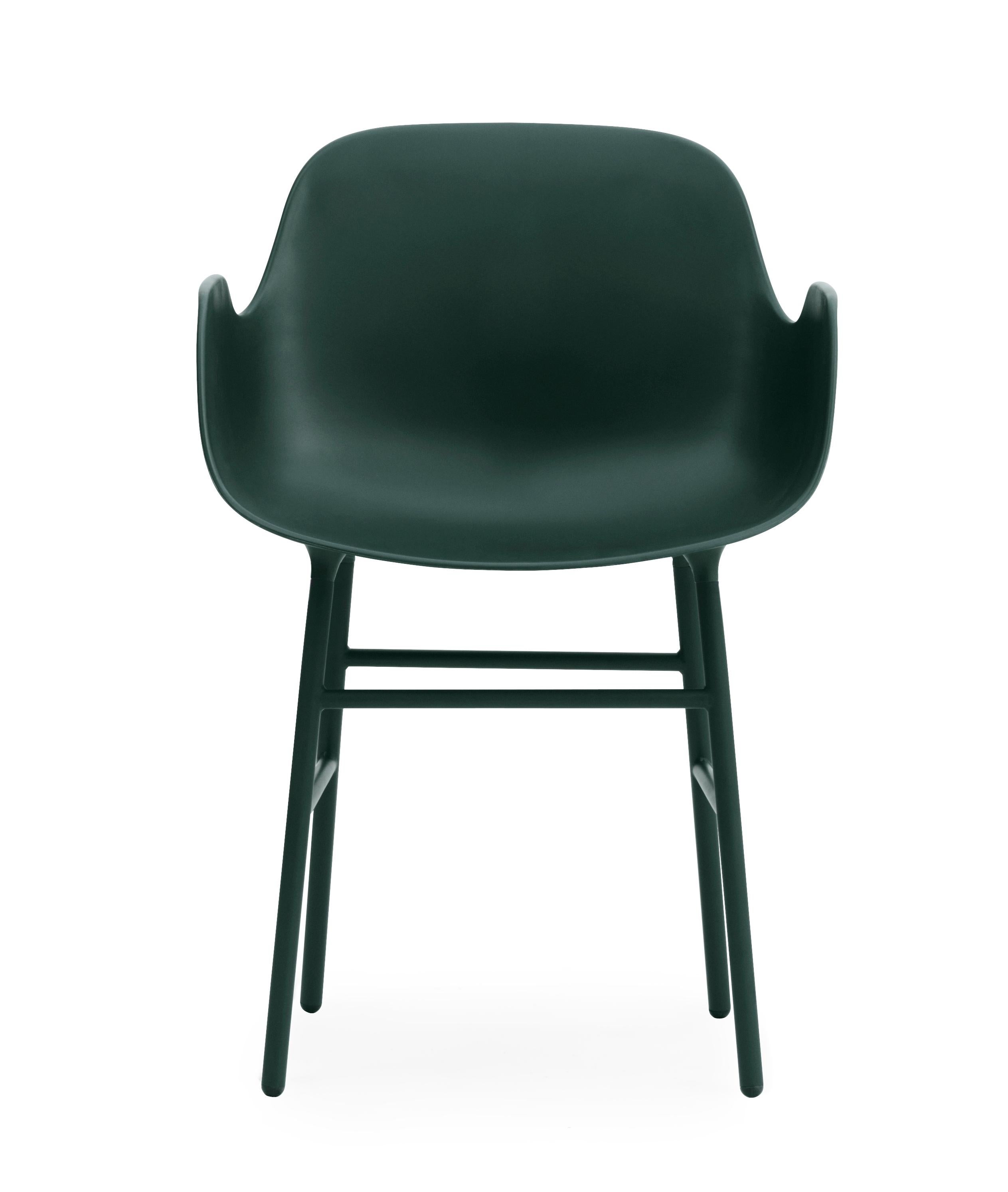 For Sale: Green (Form Green) Normann Copenhagen Form Armchair in Steel by Simon Legald 2