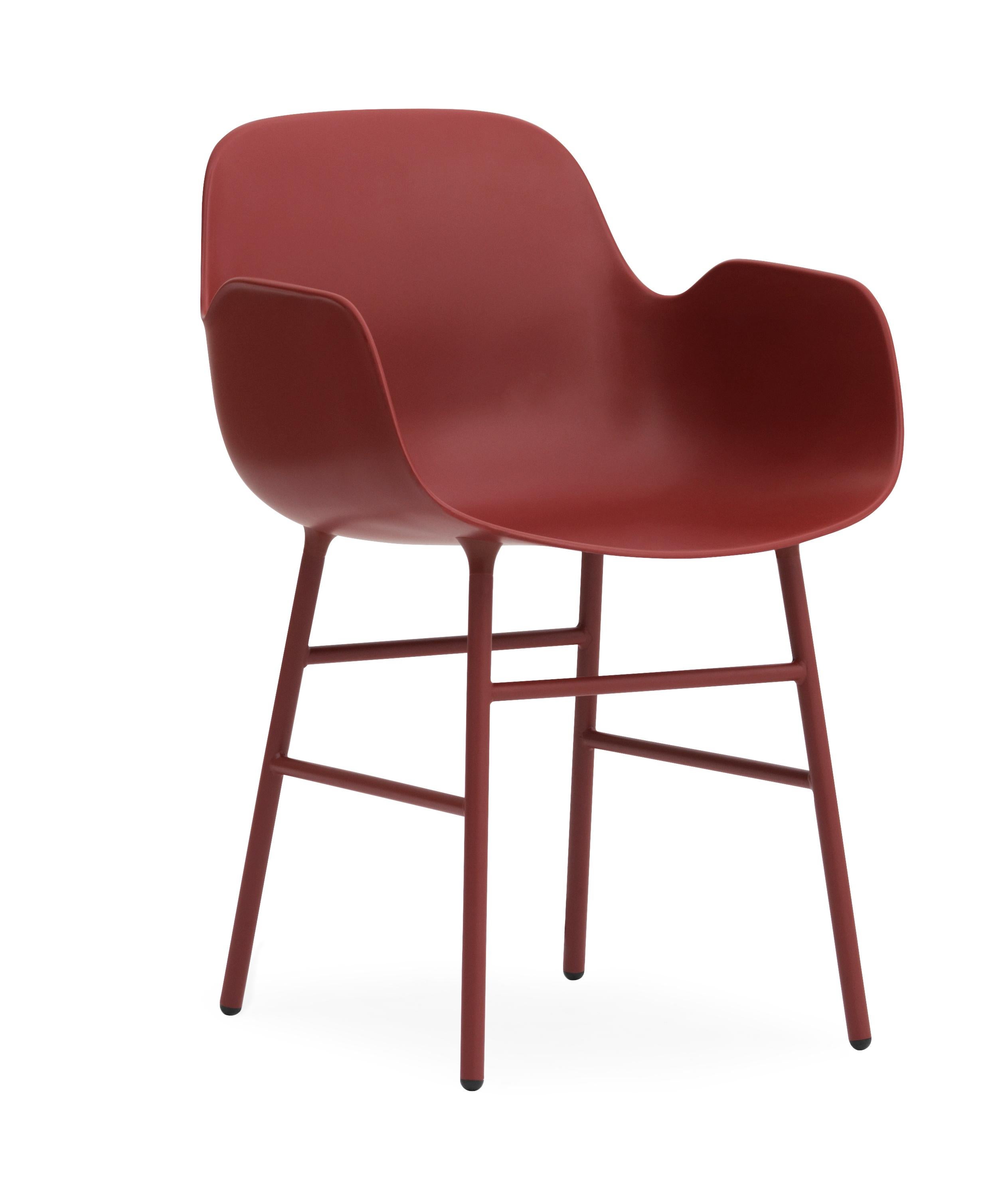 For Sale: Red (Form Red) Normann Copenhagen Form Armchair in Steel by Simon Legald