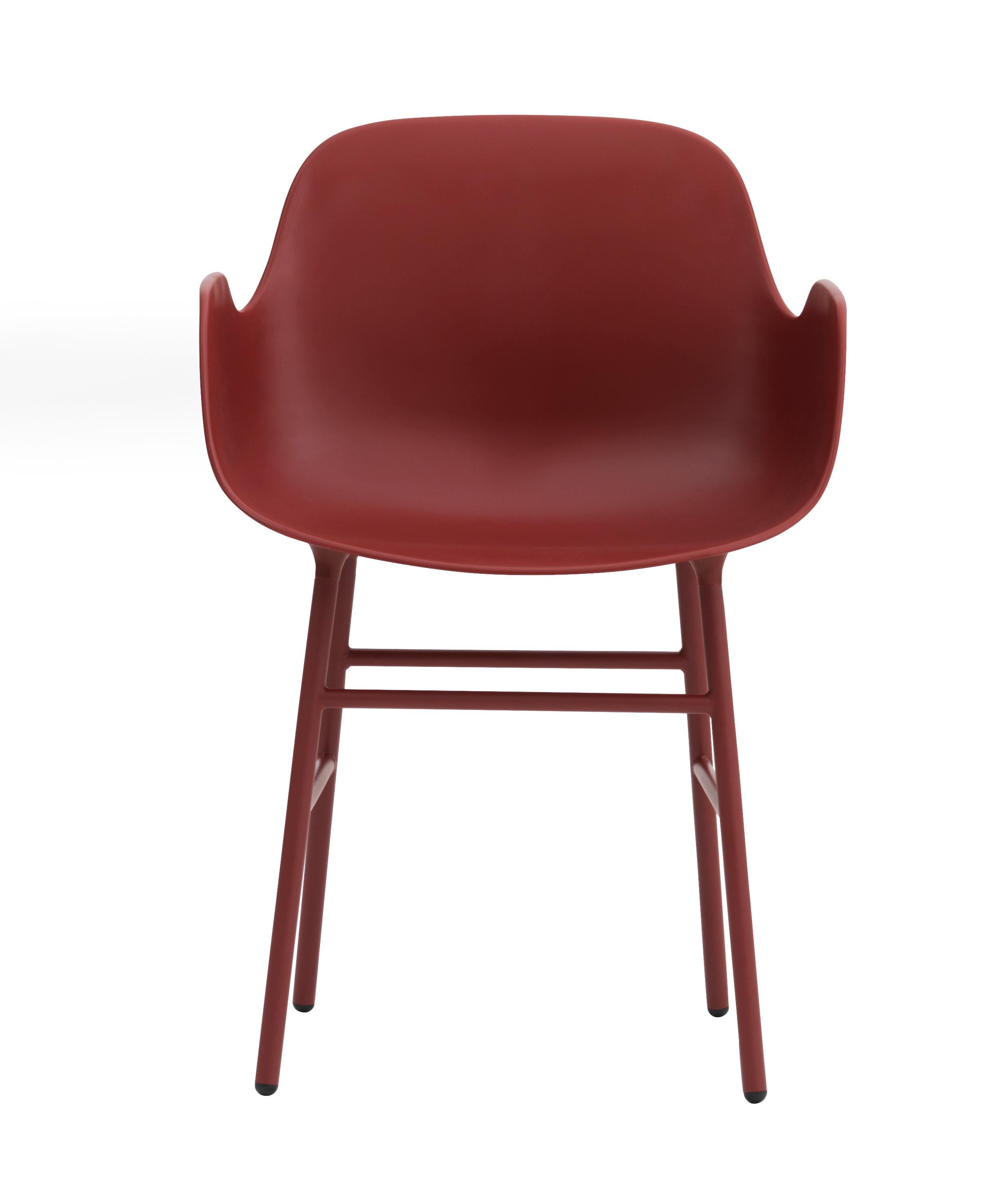 For Sale: Red (Form Red) Normann Copenhagen Form Armchair in Steel by Simon Legald 2