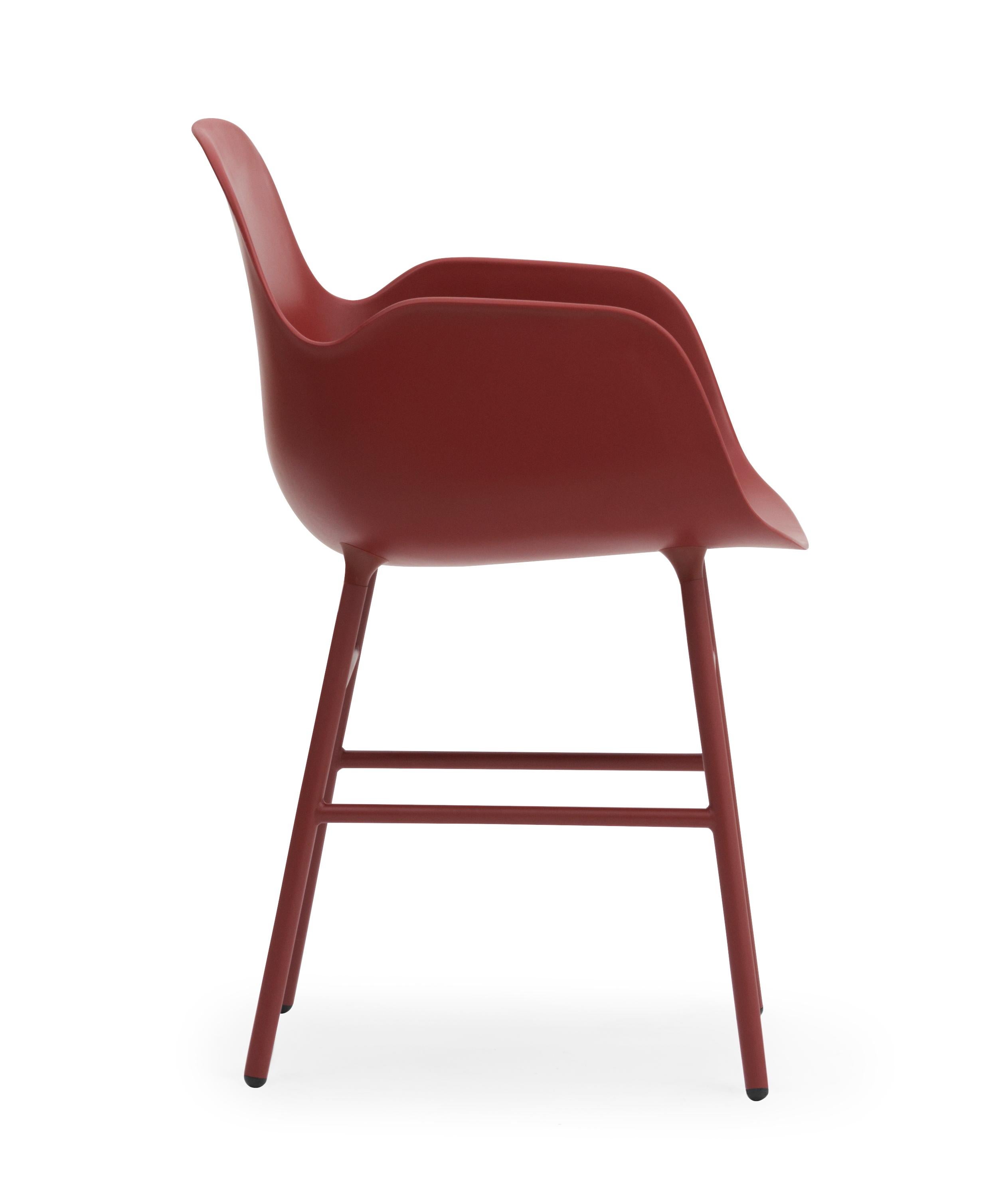 For Sale: Red (Form Red) Normann Copenhagen Form Armchair in Steel by Simon Legald 3