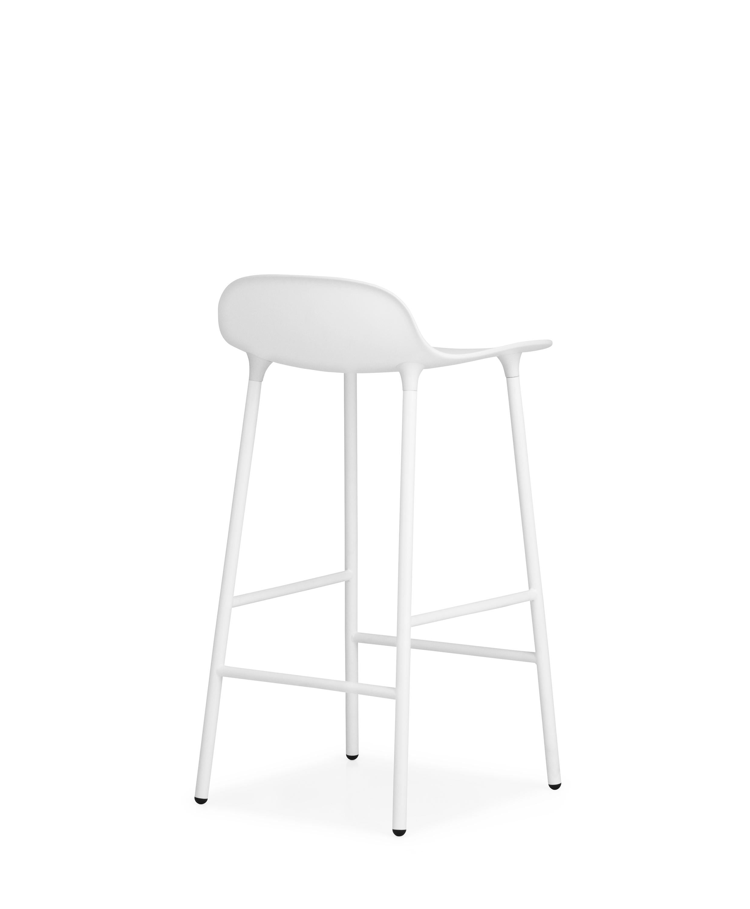 For Sale: White (Form White) Normann Copenhagen Form Counter Stool in Steel by Simon Legald 4