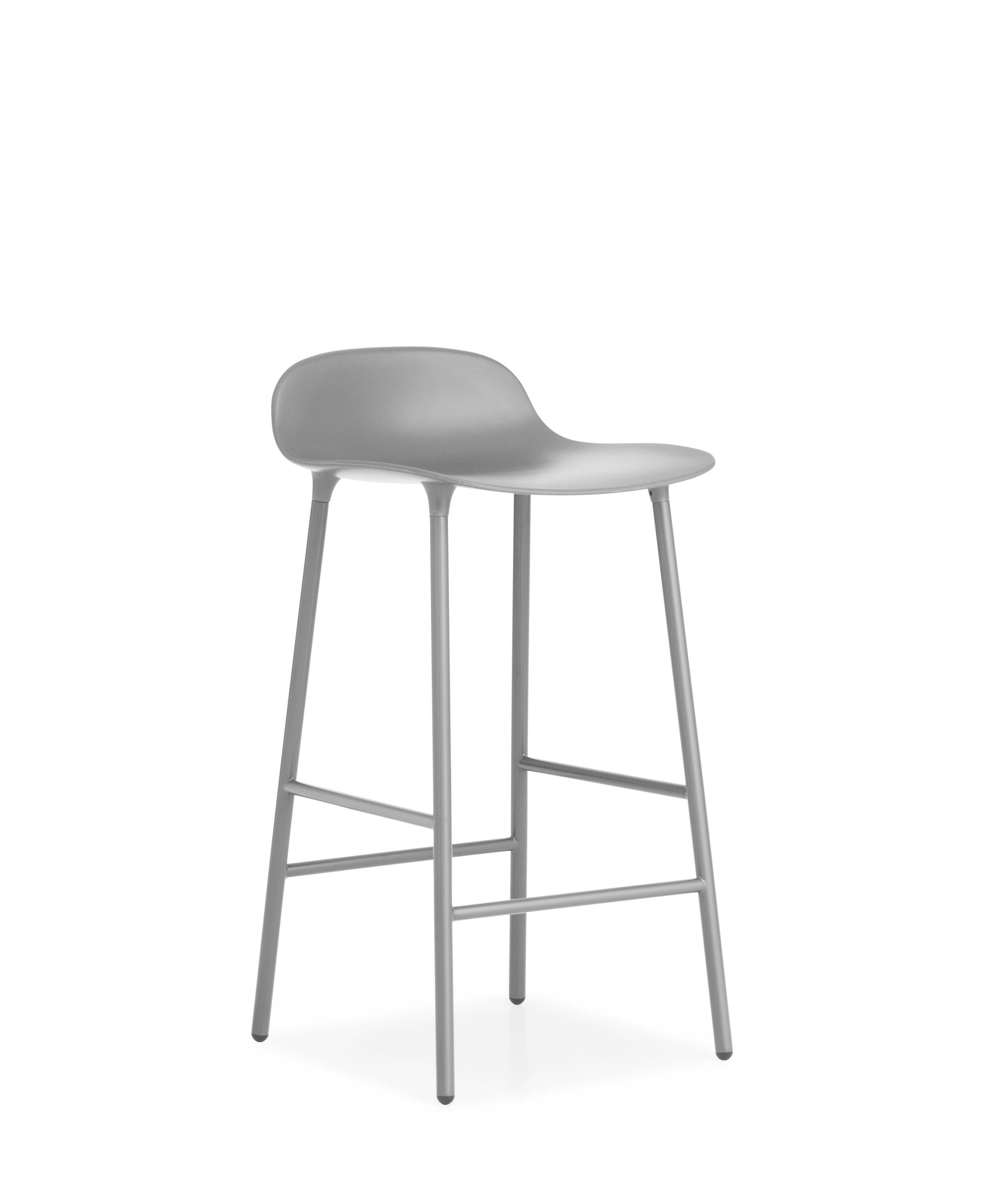 For Sale: Gray (Form Gray) Normann Copenhagen Form Counter Stool in Steel by Simon Legald