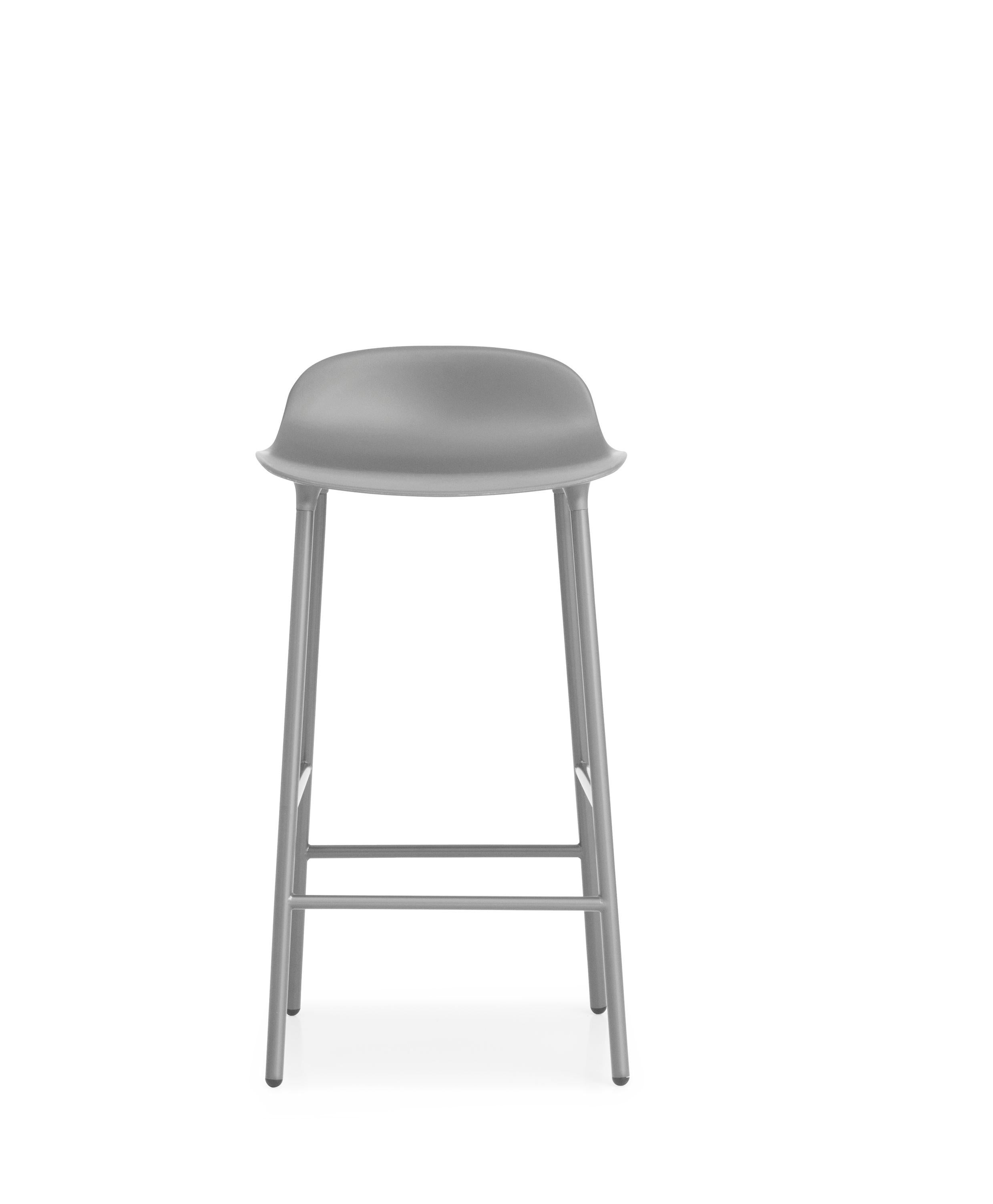 For Sale: Gray (Form Gray) Normann Copenhagen Form Counter Stool in Steel by Simon Legald 2