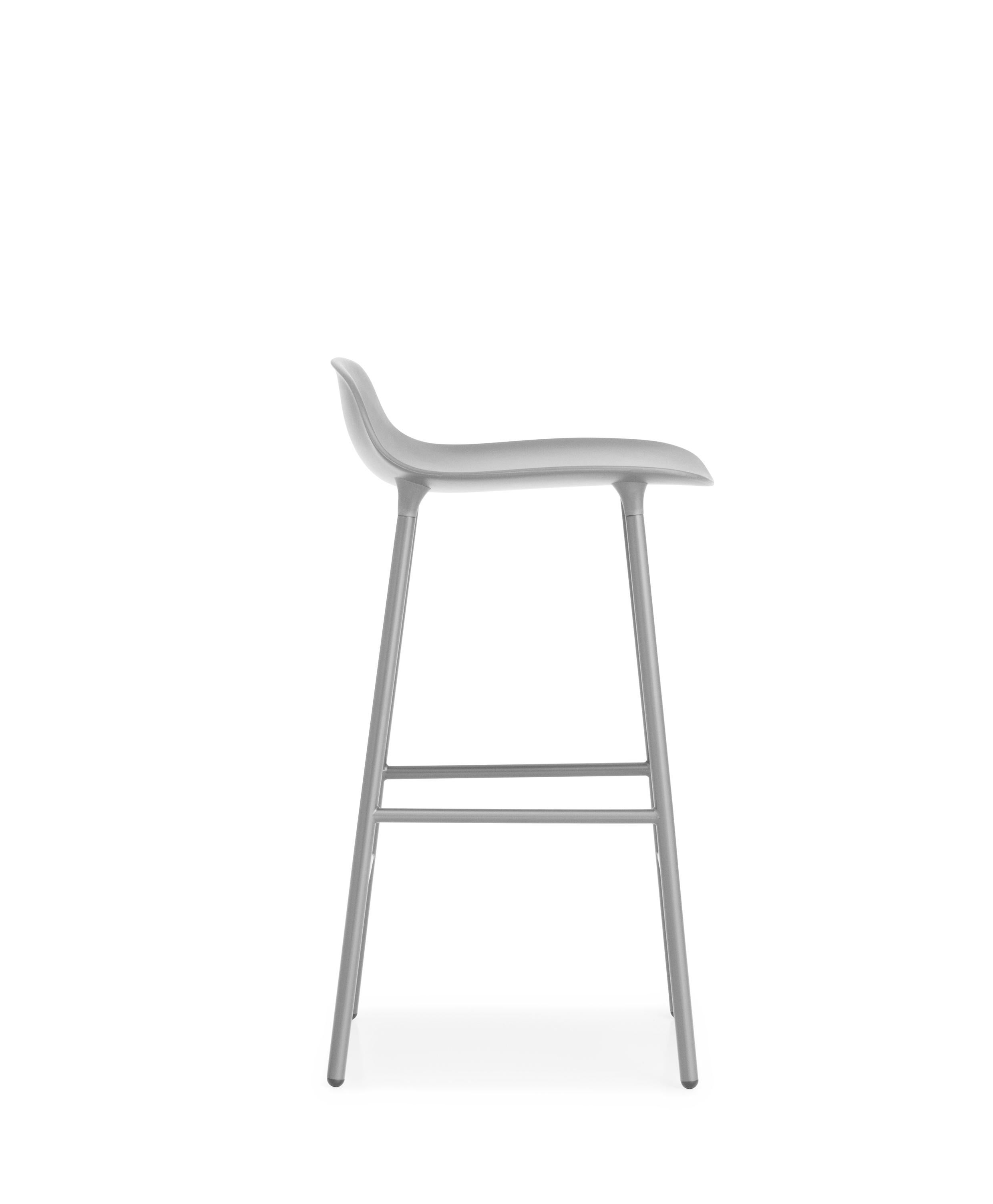 For Sale: Gray (Form Gray) Normann Copenhagen Form Counter Stool in Steel by Simon Legald 3