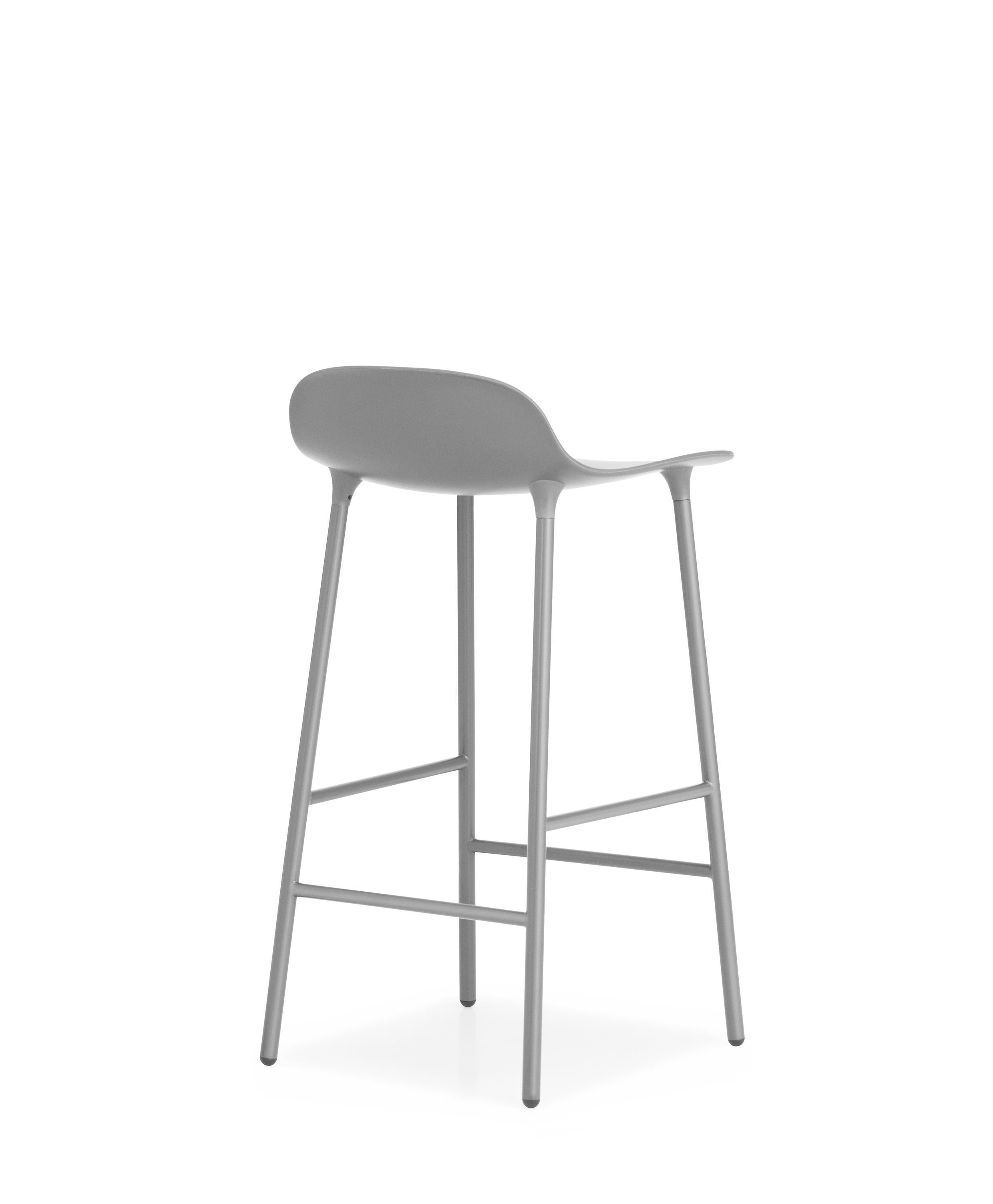 For Sale: Gray (Form Gray) Normann Copenhagen Form Counter Stool in Steel by Simon Legald 4