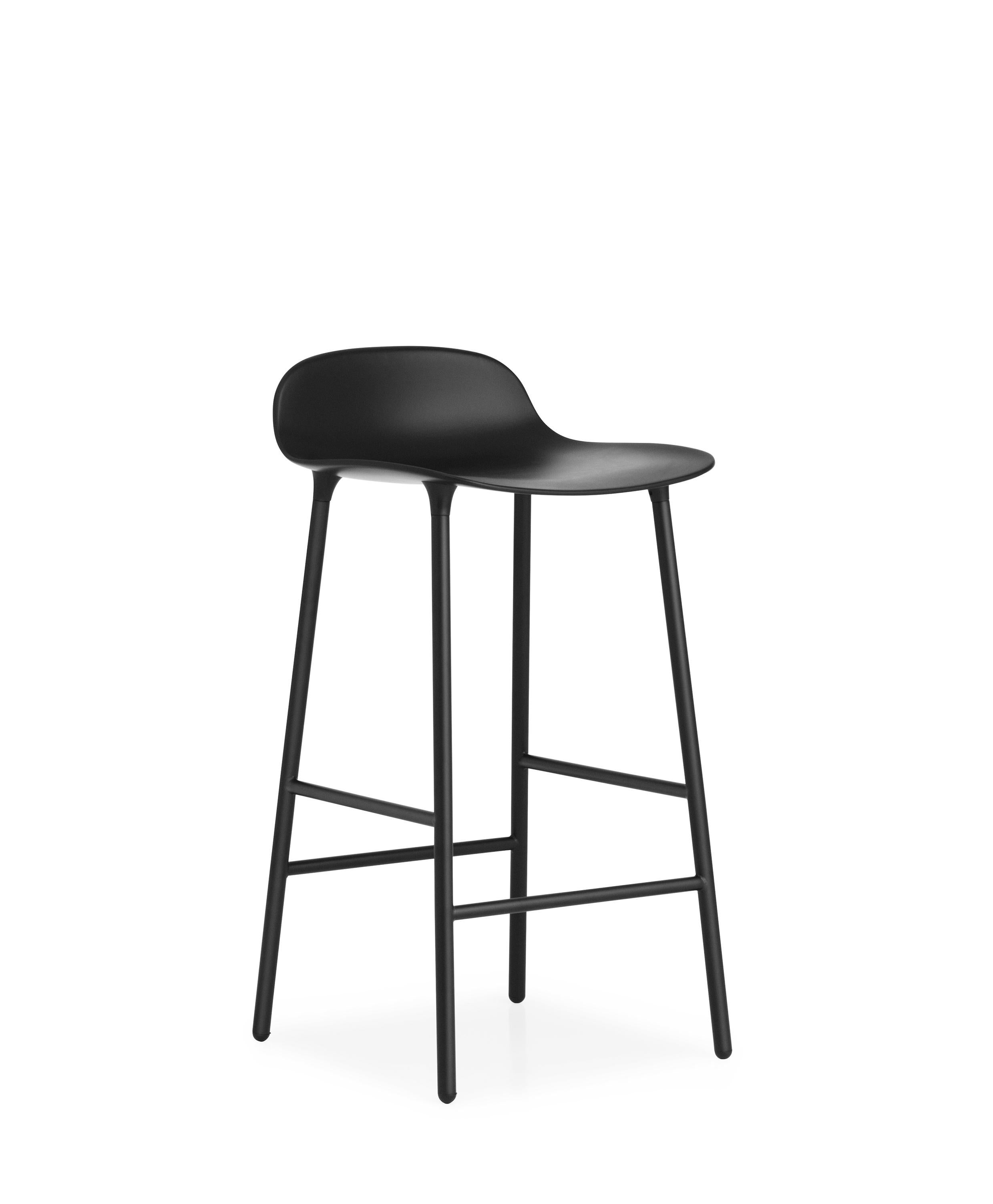For Sale: Black (Form Black) Normann Copenhagen Form Counter Stool in Steel by Simon Legald