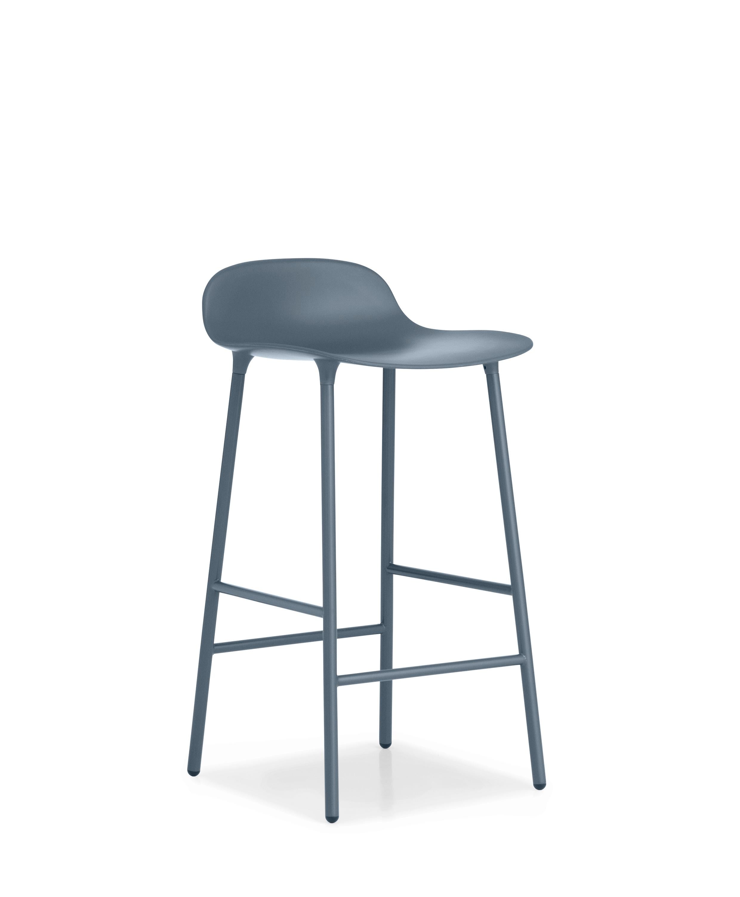 For Sale: Blue (Form Blue) Normann Copenhagen Form Counter Stool in Steel by Simon Legald