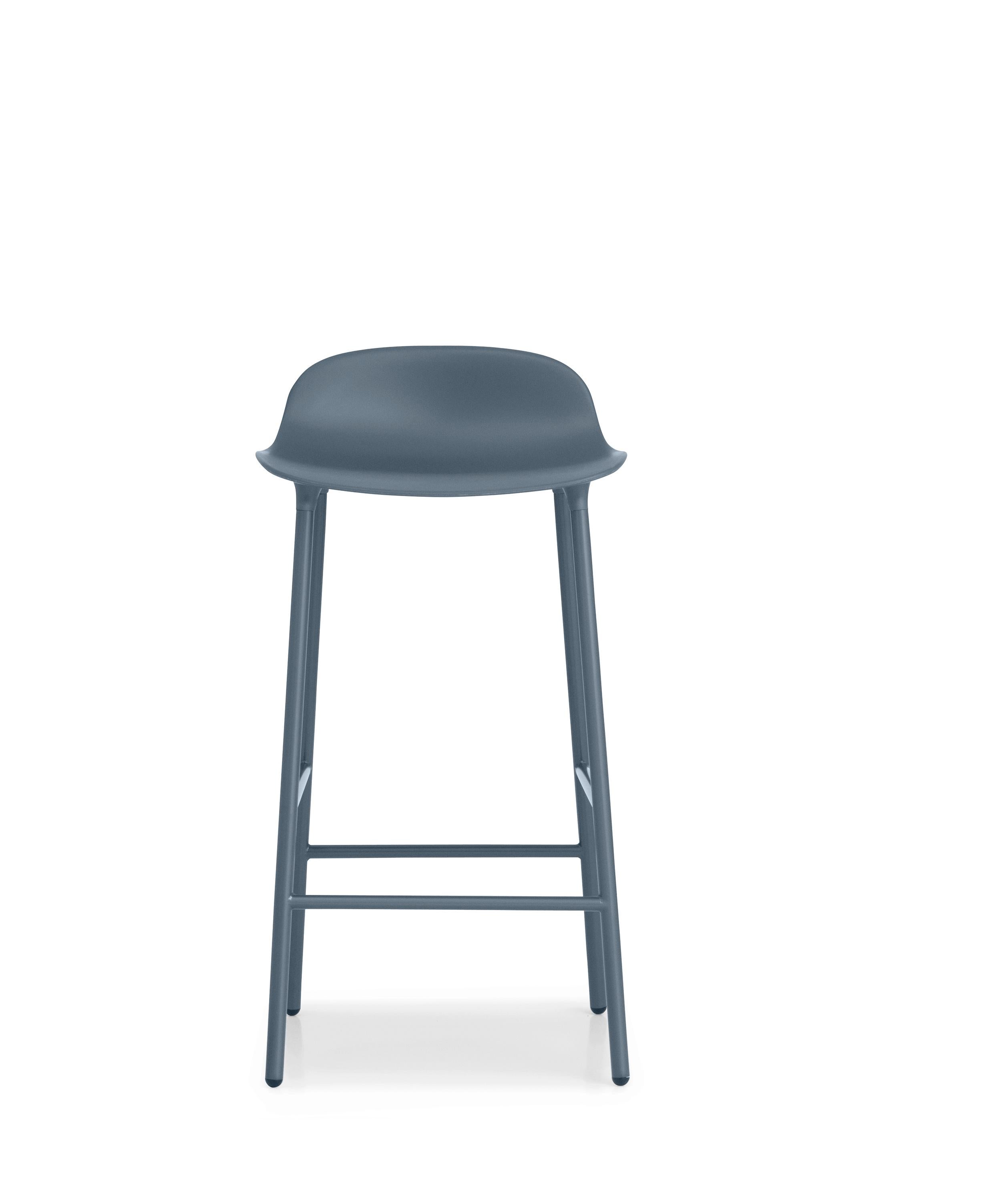 For Sale: Blue (Form Blue) Normann Copenhagen Form Counter Stool in Steel by Simon Legald 2
