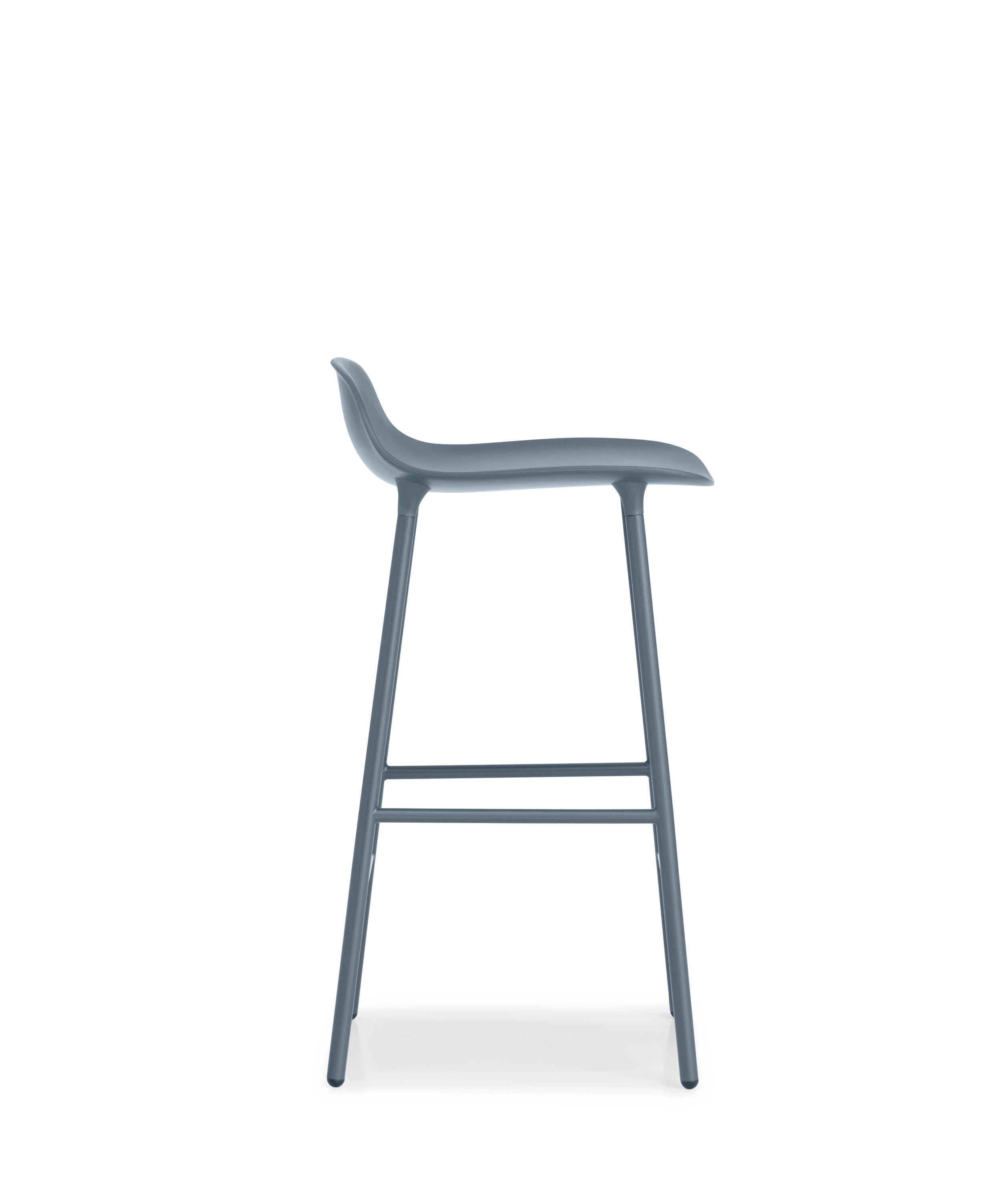 For Sale: Blue (Form Blue) Normann Copenhagen Form Counter Stool in Steel by Simon Legald 3