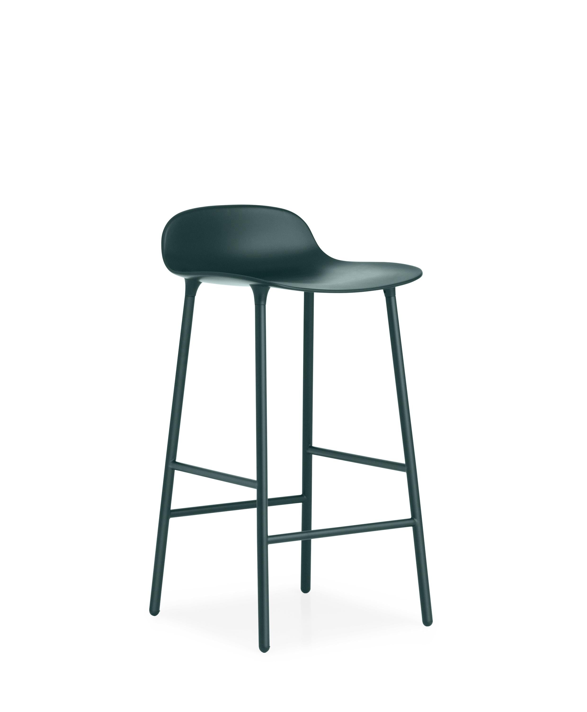 For Sale: Green (Form Green) Normann Copenhagen Form Counter Stool in Steel by Simon Legald