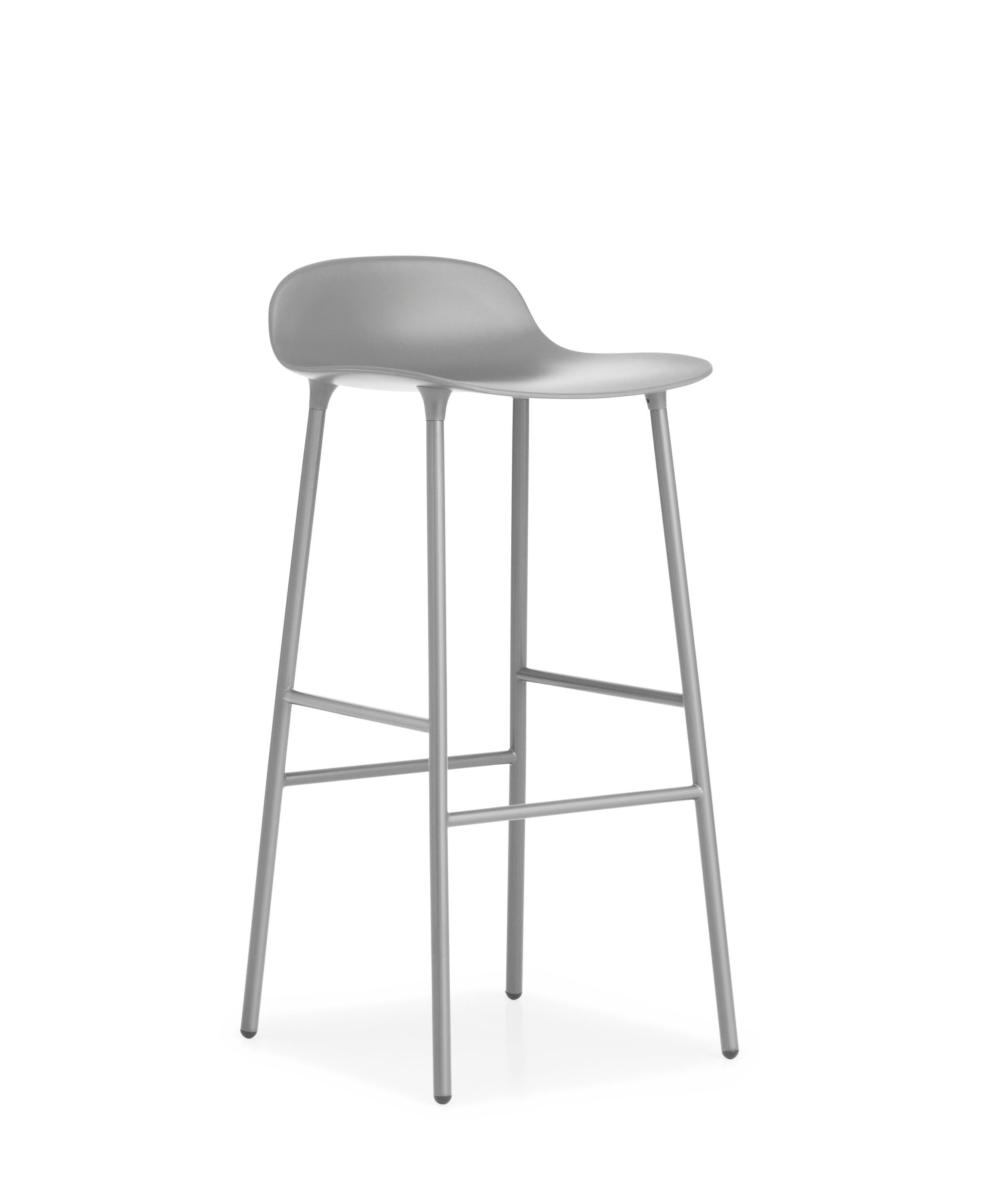 For Sale: Gray (Form Gray) Normann Copenhagen Form Barstool in Steel by Simon Legald