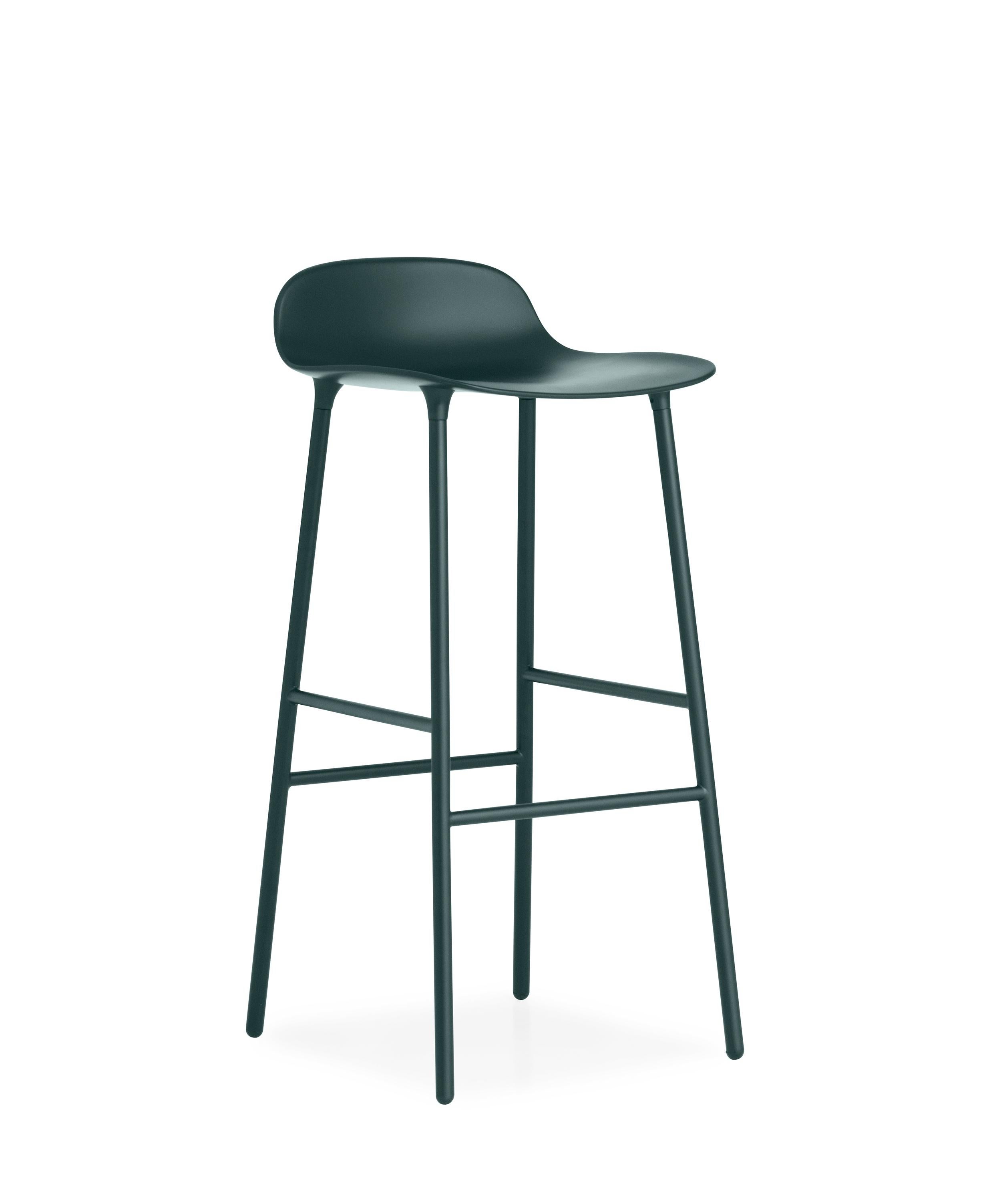For Sale: Green (Form Green) Normann Copenhagen Form Barstool in Steel by Simon Legald