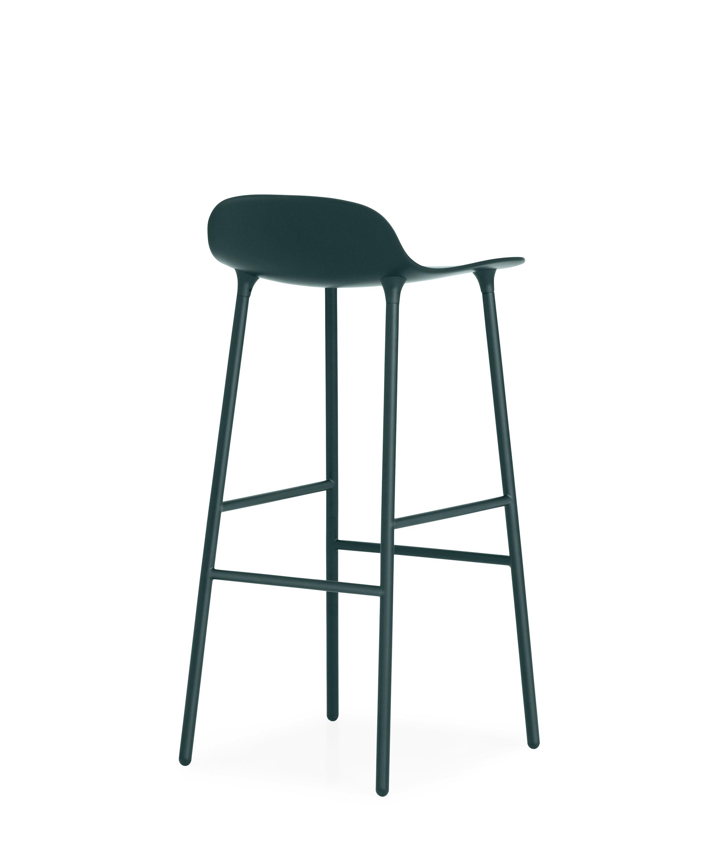 For Sale: Green (Form Green) Normann Copenhagen Form Barstool in Steel by Simon Legald 4