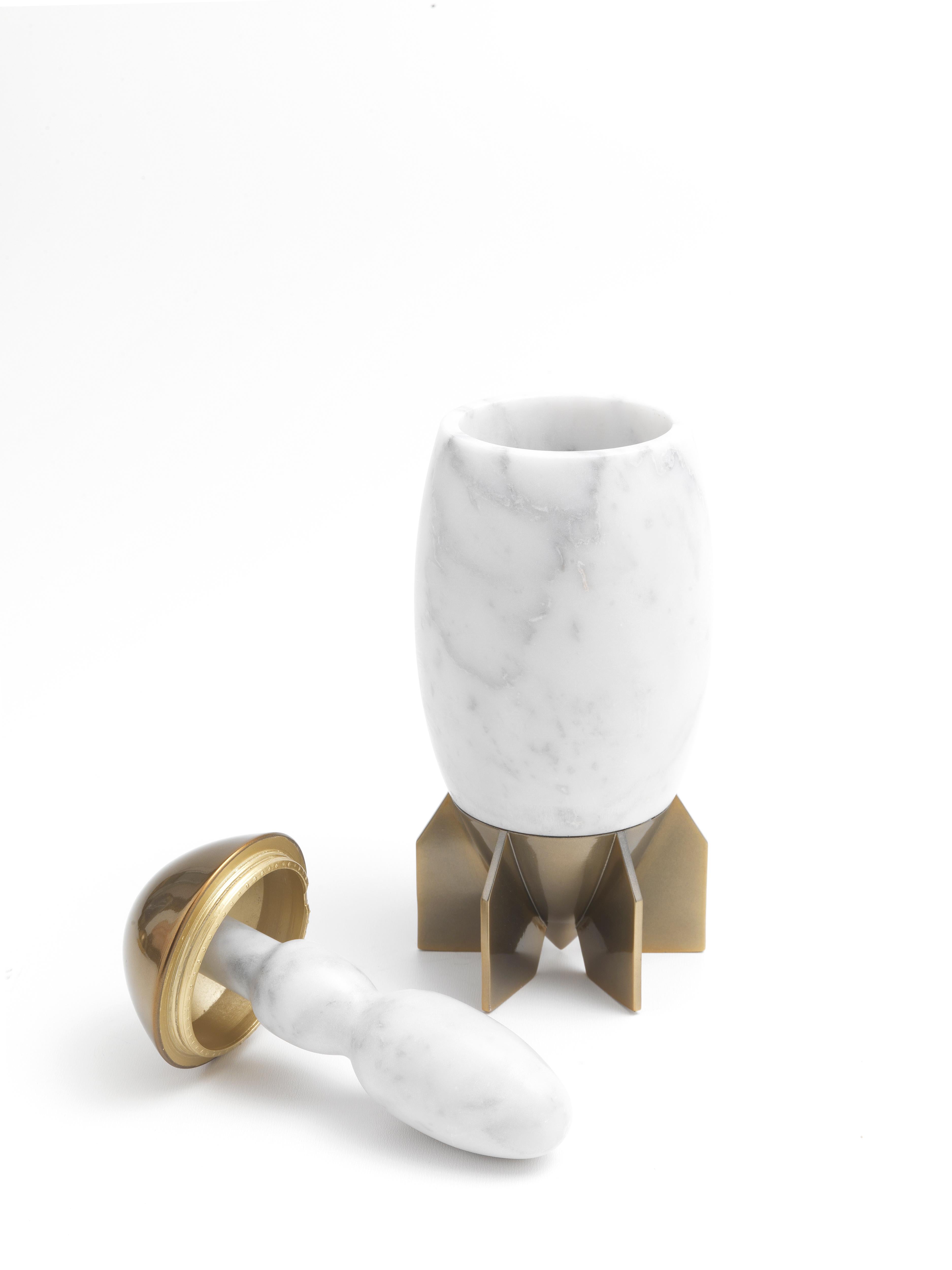 For Sale: White (Carrara Marble) 21st Century Herma Vase in Marble and 3D Printed ABS by Richard Yasmine 2