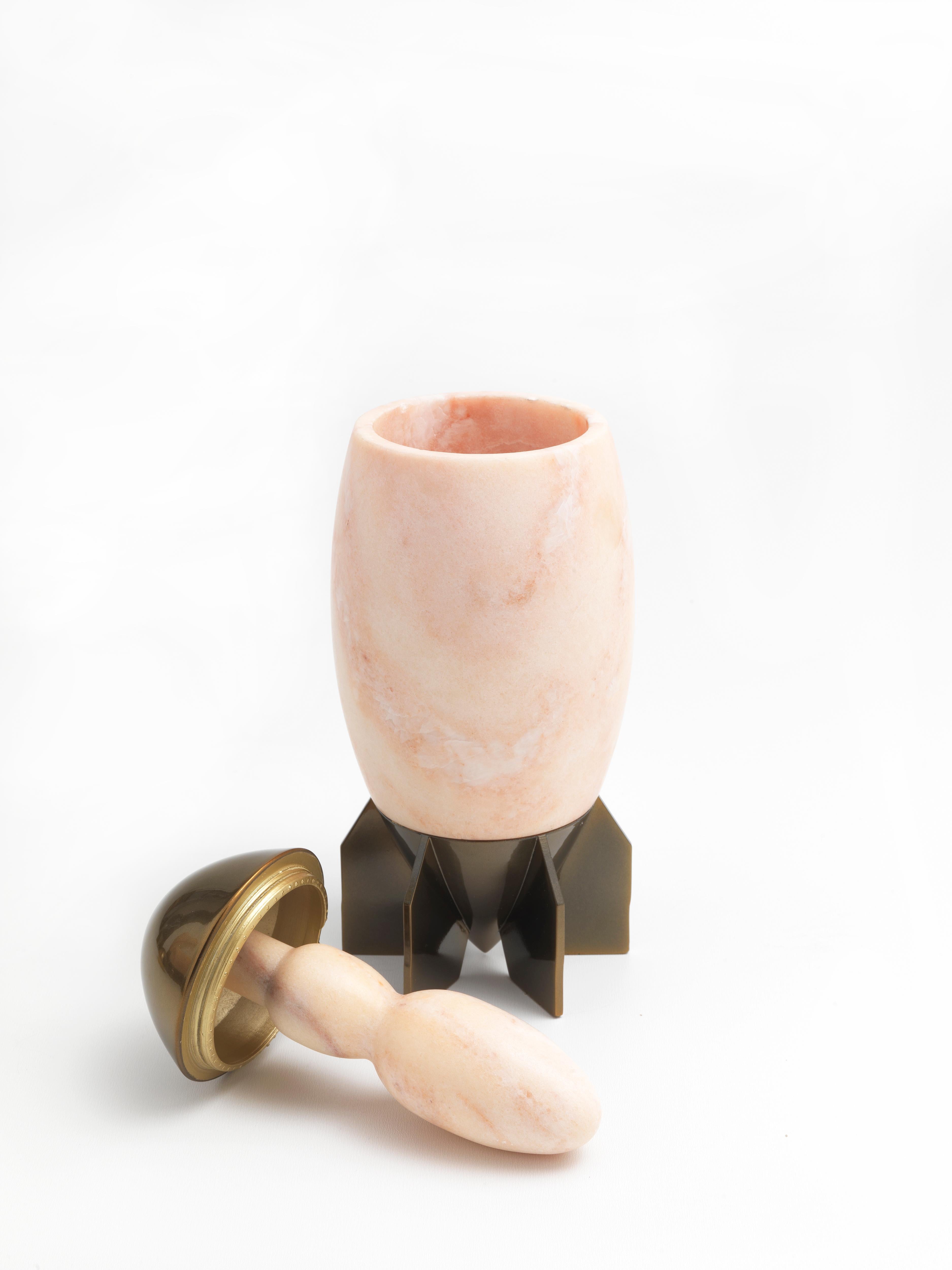For Sale: Pink (Pink Portugal Marble) 21st Century Herma Vase in Marble and 3D Printed ABS by Richard Yasmine 2