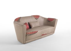 21st Century Fylgrade Sofa in Leather and Historical Fabric by CTRLZAK